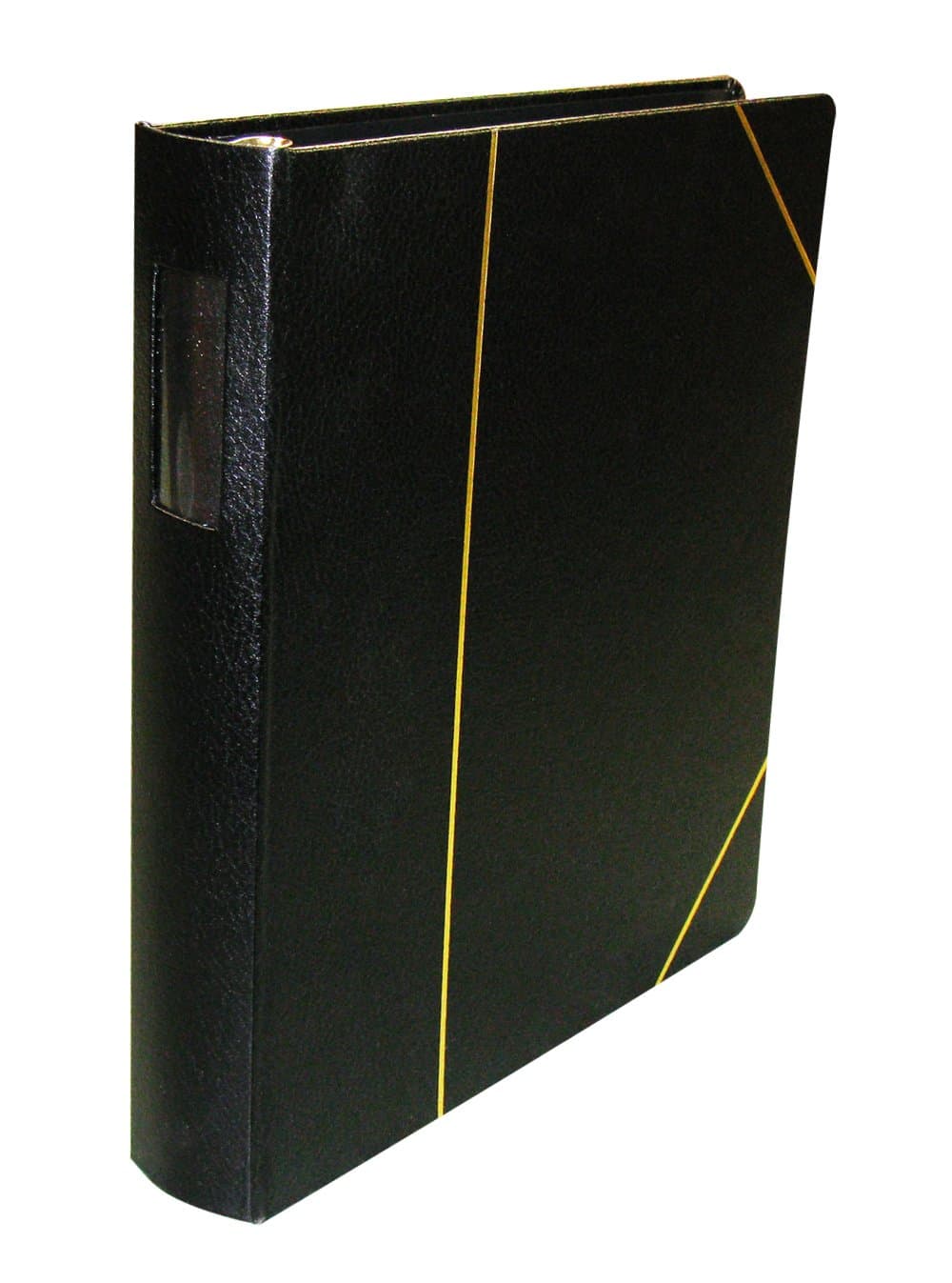 - Corpkit 3-Ring (1 1/2") VP Binder - Heavy Duty, Imitation Leather Minute Book, Optional Gold Stamping with Corporate or Company Records (Black)