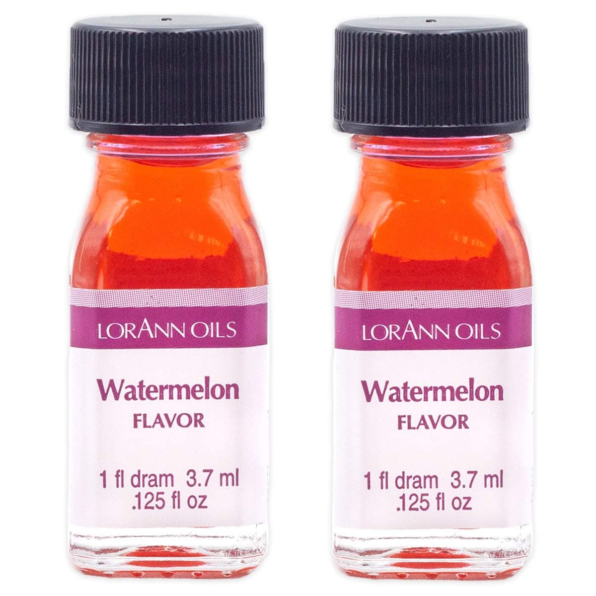 Super Strength Flavoring - Used For Candy Making, Flavoring, Baking, Hard Candy, & Flavor Oils - Bold, Natural Flavors 4X Stronger Than Extracts - Watermelon, Pack of 2, 0.125 fl oz