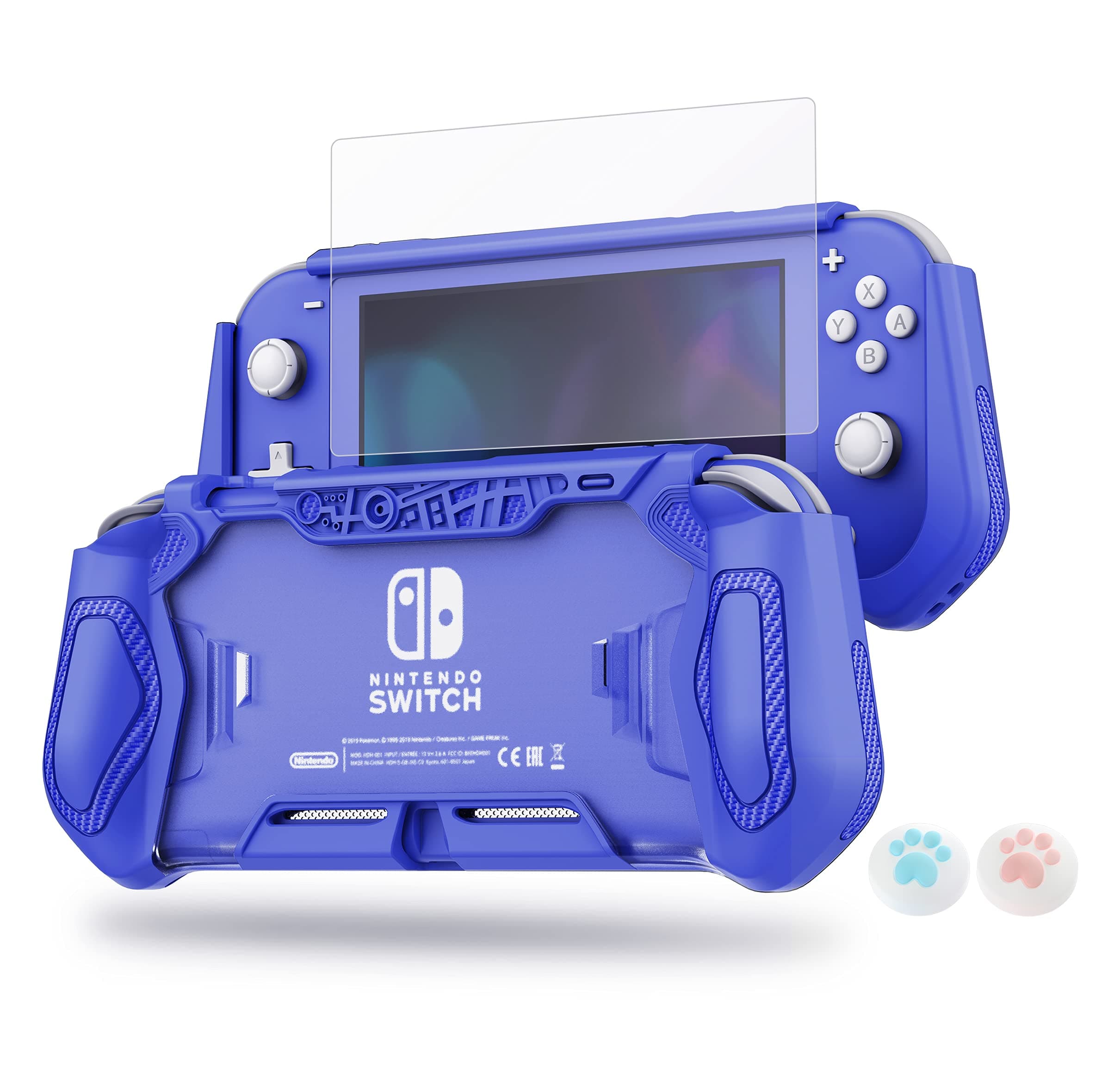 Switch Lite Protective Case for Nintendo Daily Gift (Ergonomic /Sturdy /Full Protection) Gift Idea Family Happy Hours Blue