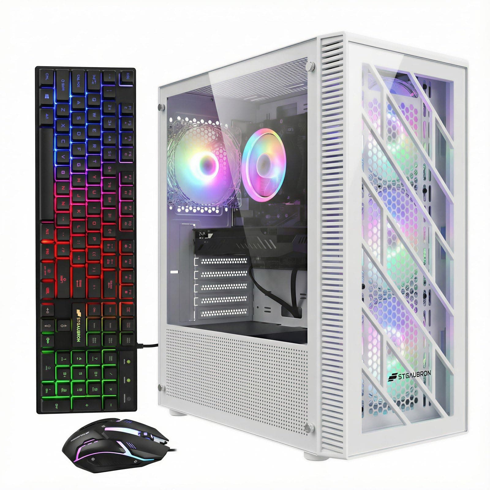 Gaming PC Computer Desktop, GeForce GTX 1660 Super 6G, Intel Core i7 8th Gen up to 4.1GHz, 16G DDR4, 1T SSD, WiFi 6 & BT 5.2, RGB Fan x4, Windows 11 Home
