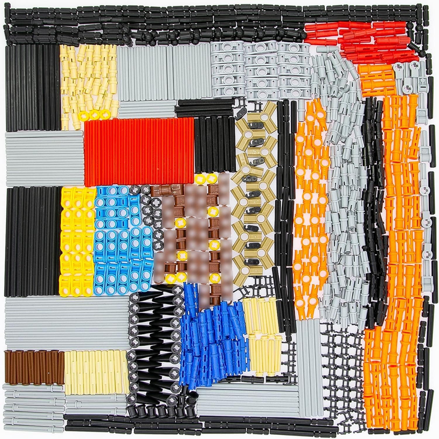 884pcs Technic-Axle-Pin-ChainLink-Connectors-Bricks-set, Compatible with Lego-Technic-Parts, for MOC Technic-Project-Bulk-Blocks(Random Color)