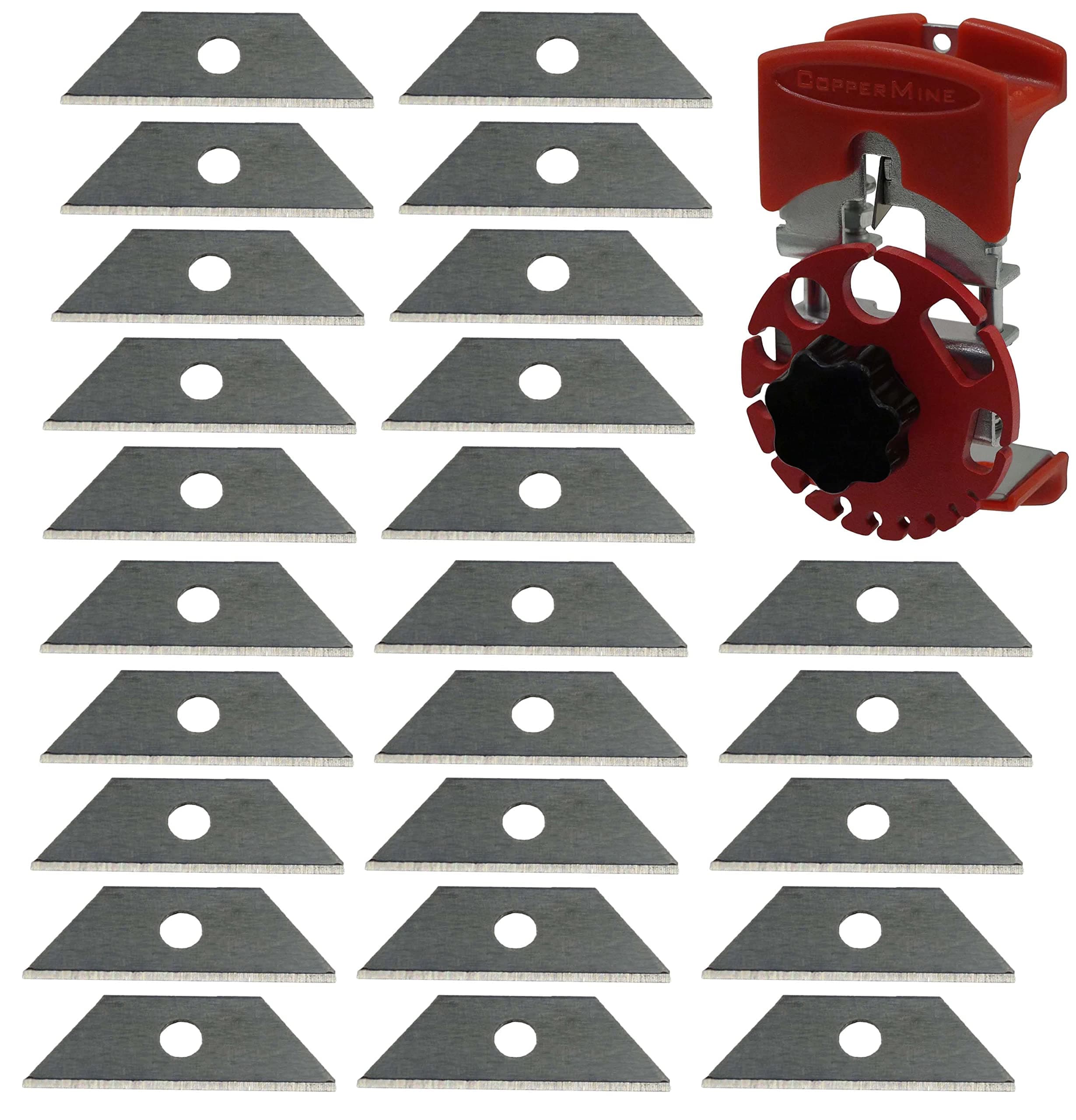 25x PREMIUM Mini Utility Knife Replacement Blade Pack Compatible with CopperMine Handheld Wire Stripper (Machine not Included)