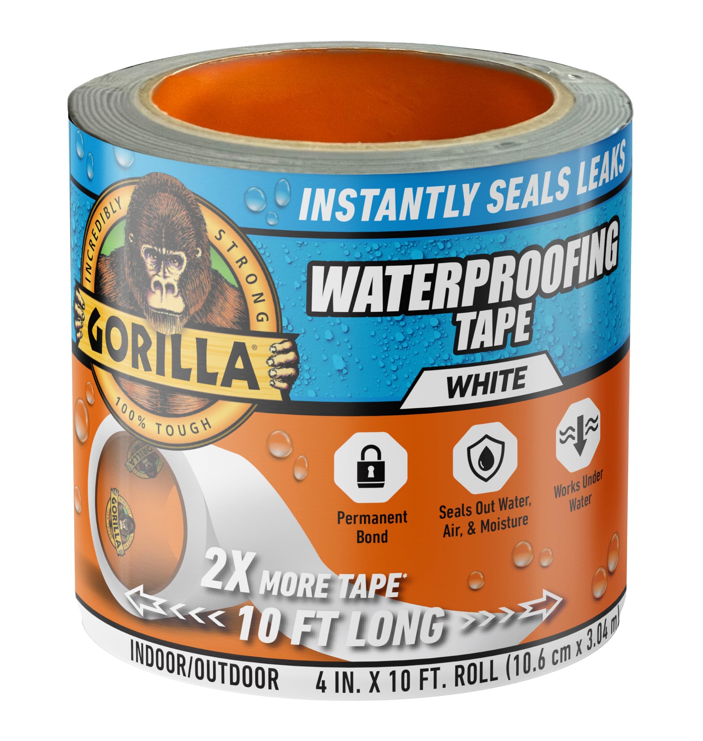 - 101895 Waterproof Patch & Seal Tape, 1-Pack, White, 10 Feet, 10.67 Cm