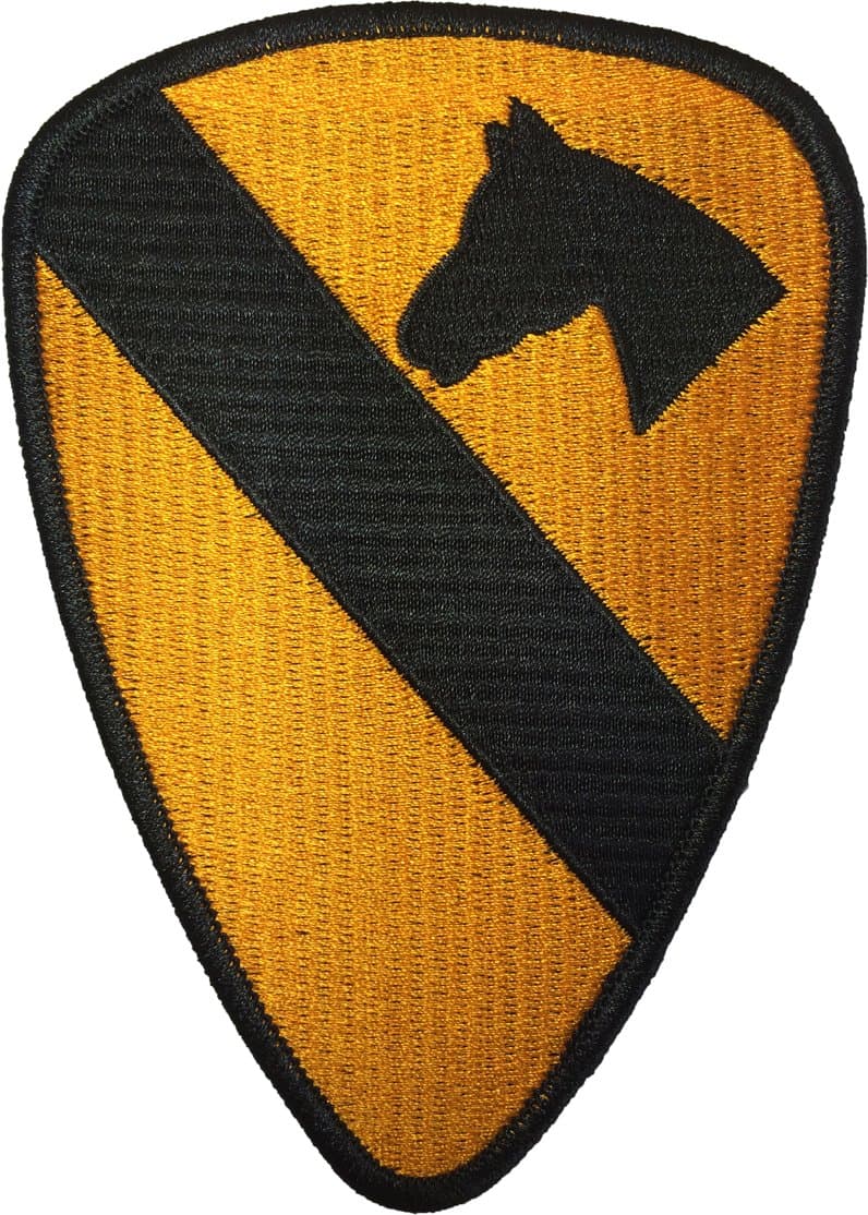 1st Cavalry Division Unit US Army Armed Forces Sewing Iron on Embroidered Patch (IRON-1ST-CAVA-YL)