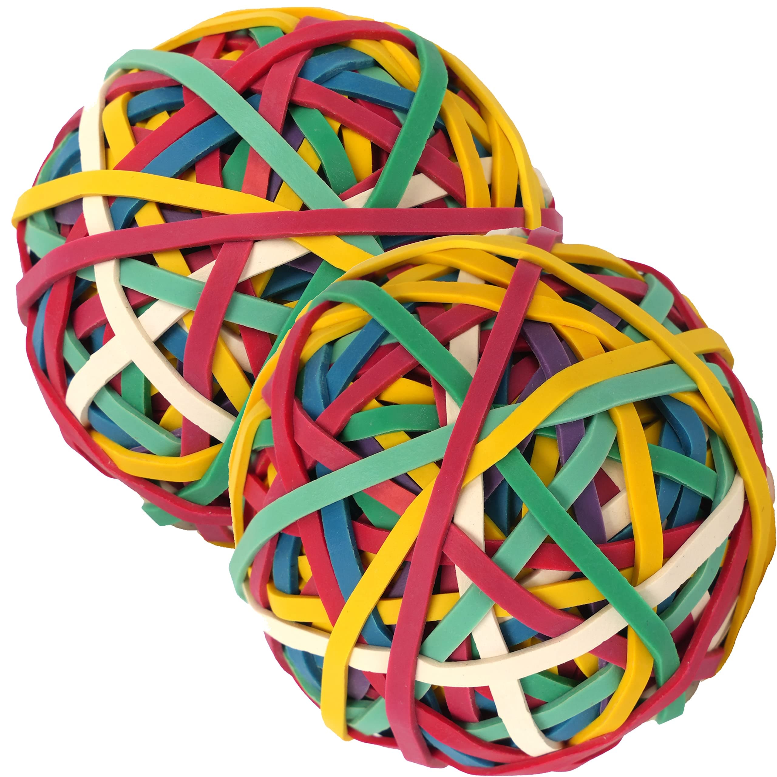 AIWOQI Rubber Bands Ball 2 Pack Size #32 About 300 Pcs Colors Elastic Band For Office School Home Strong Loop Office Supplies