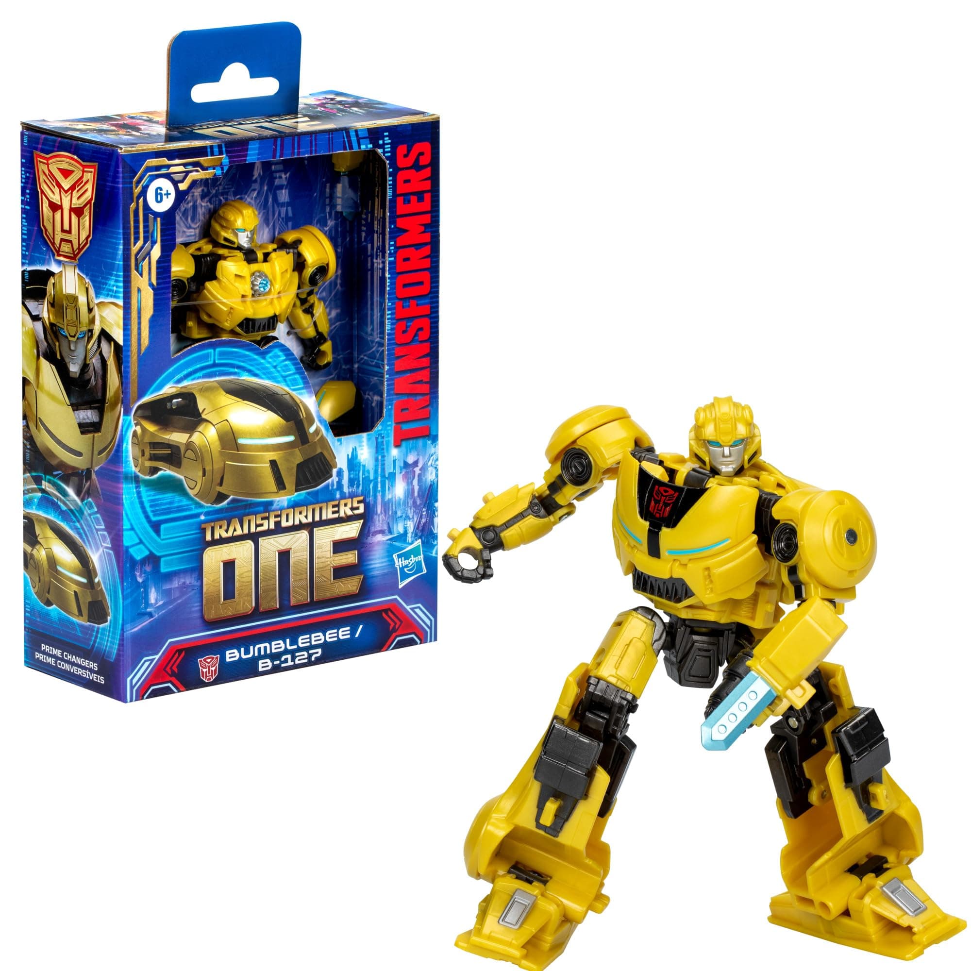 One Prime Changer Bumblebee (B-127) 5-Inch Robot Action Figure, Interactive Toys for Boys and Girls Ages 6 and Up