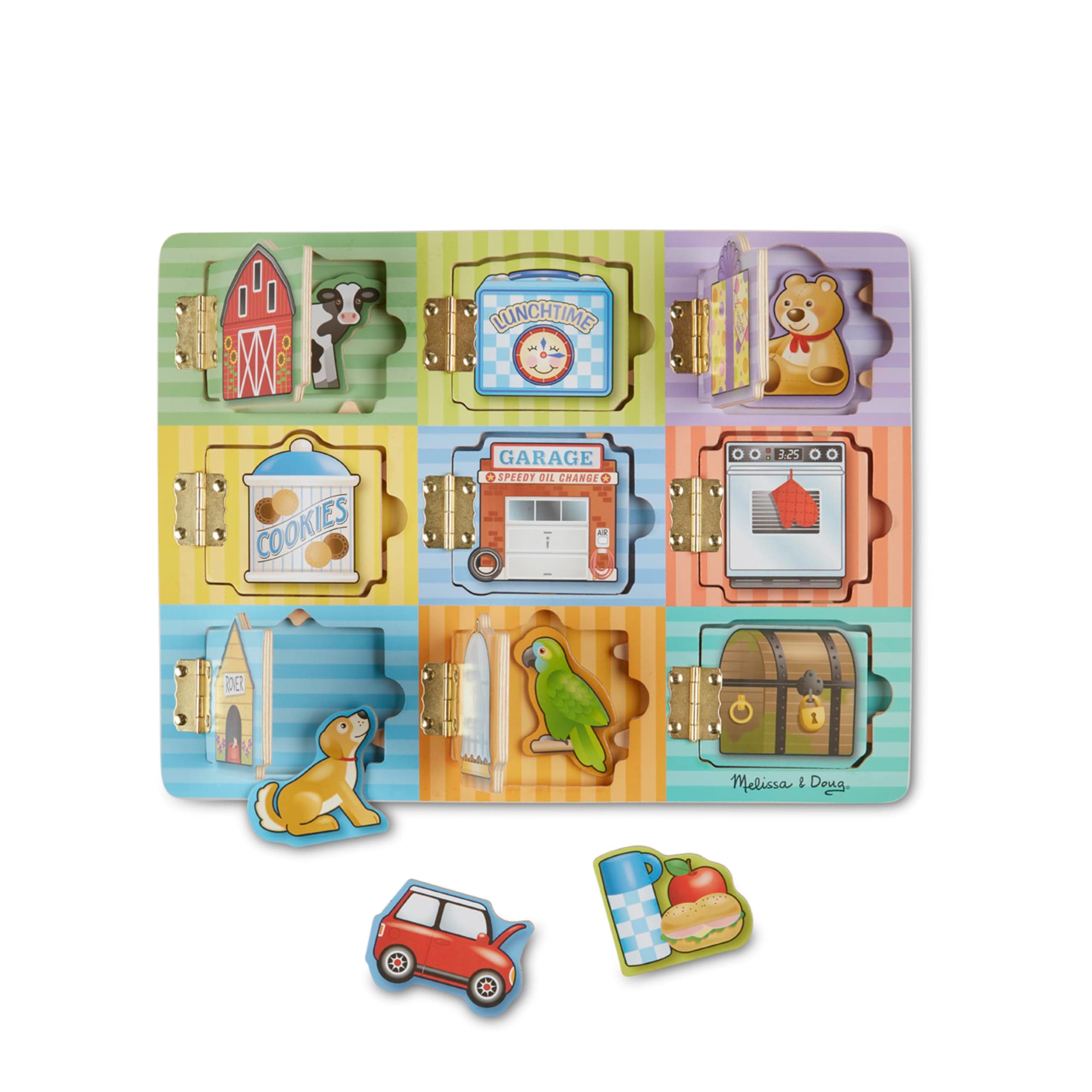 Melissa & Doug Magnetic Hide & Seek Board (Developmental Activity Toy, 9 Pieces)