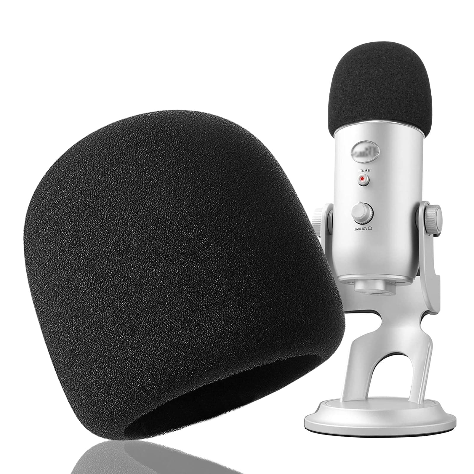 Foam Mic Windscreen - Mic Cover Pop Filter for Blue Yeti, Yeti Pro