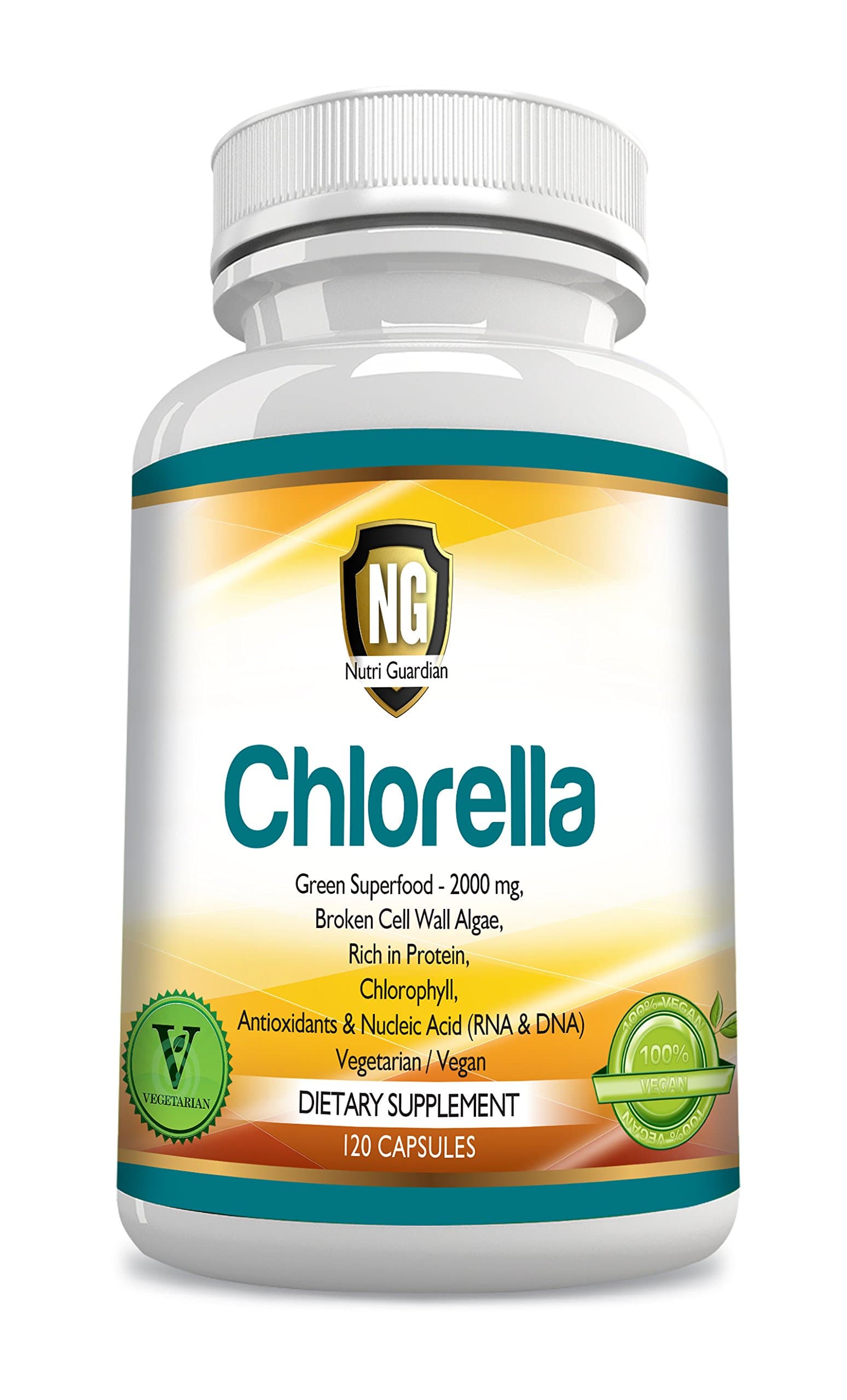 Nutri Guardian Organic Chlorella 2000mg 120 Capsules