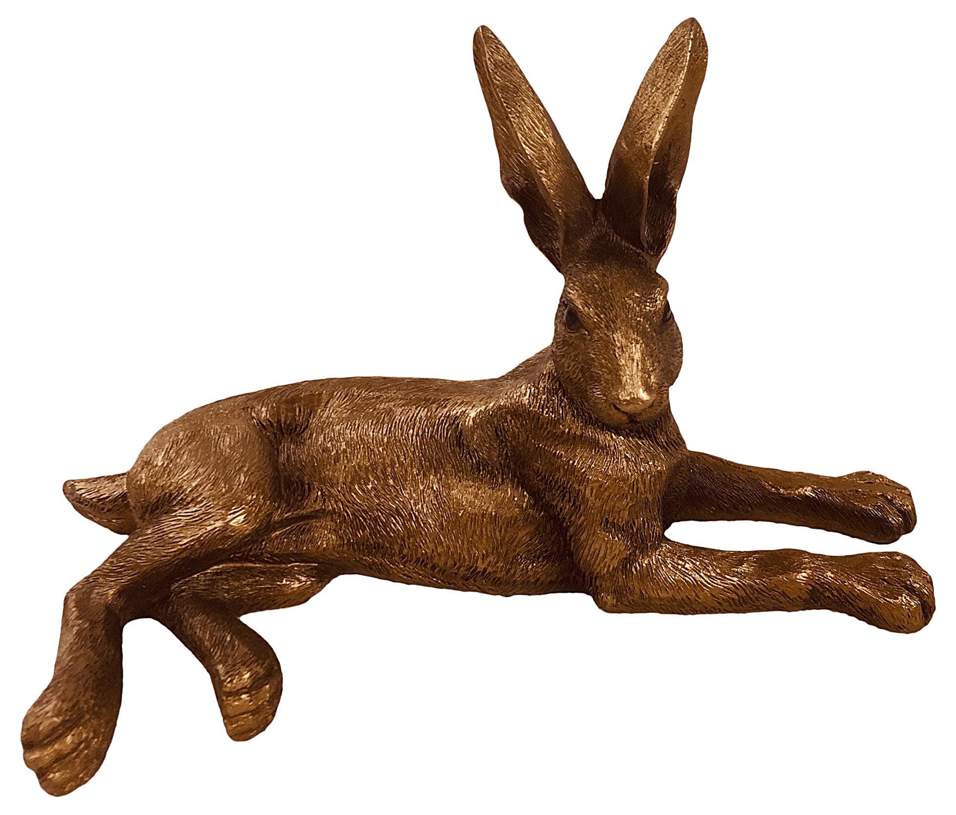 The Leonardo Collection Figure | Bronze Lying Hare Reflections | 1 Piece - 18x9x11 cm