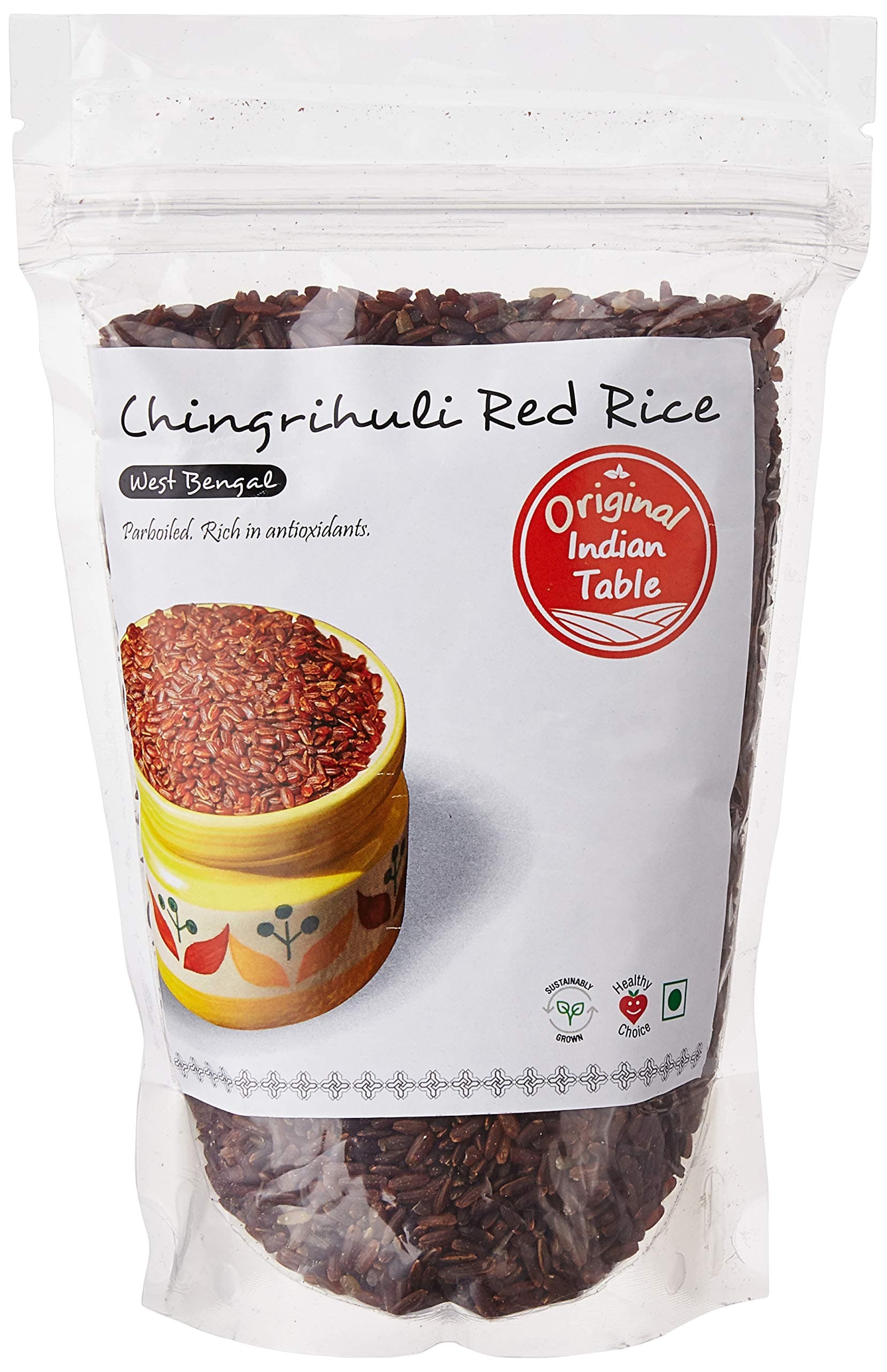 Original Indian Table Chingrihuli Red Rice, 400g x 2 (Pack of 2)
