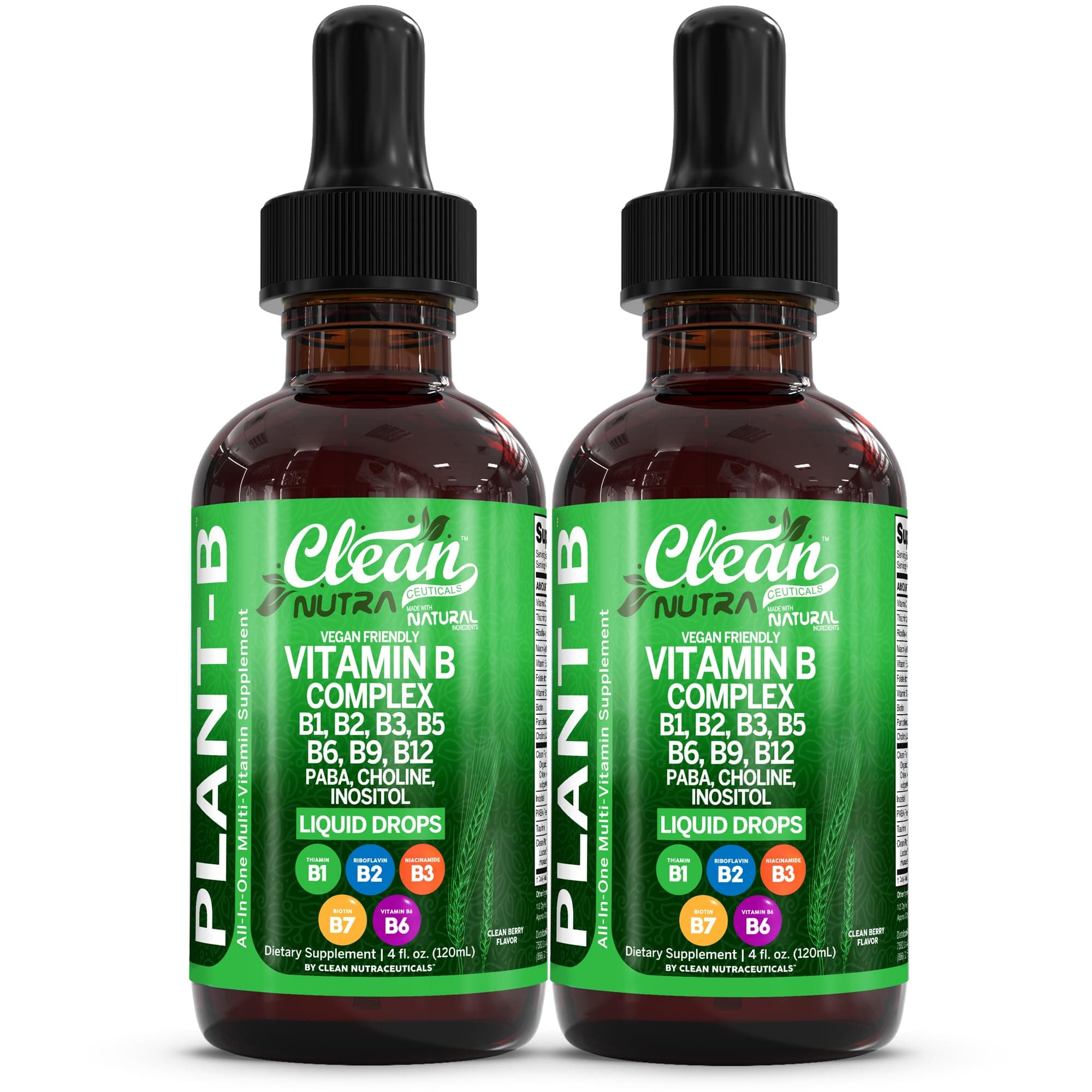 Vitamin B Complex Liquid Drops Plant-B by Clean Nutra