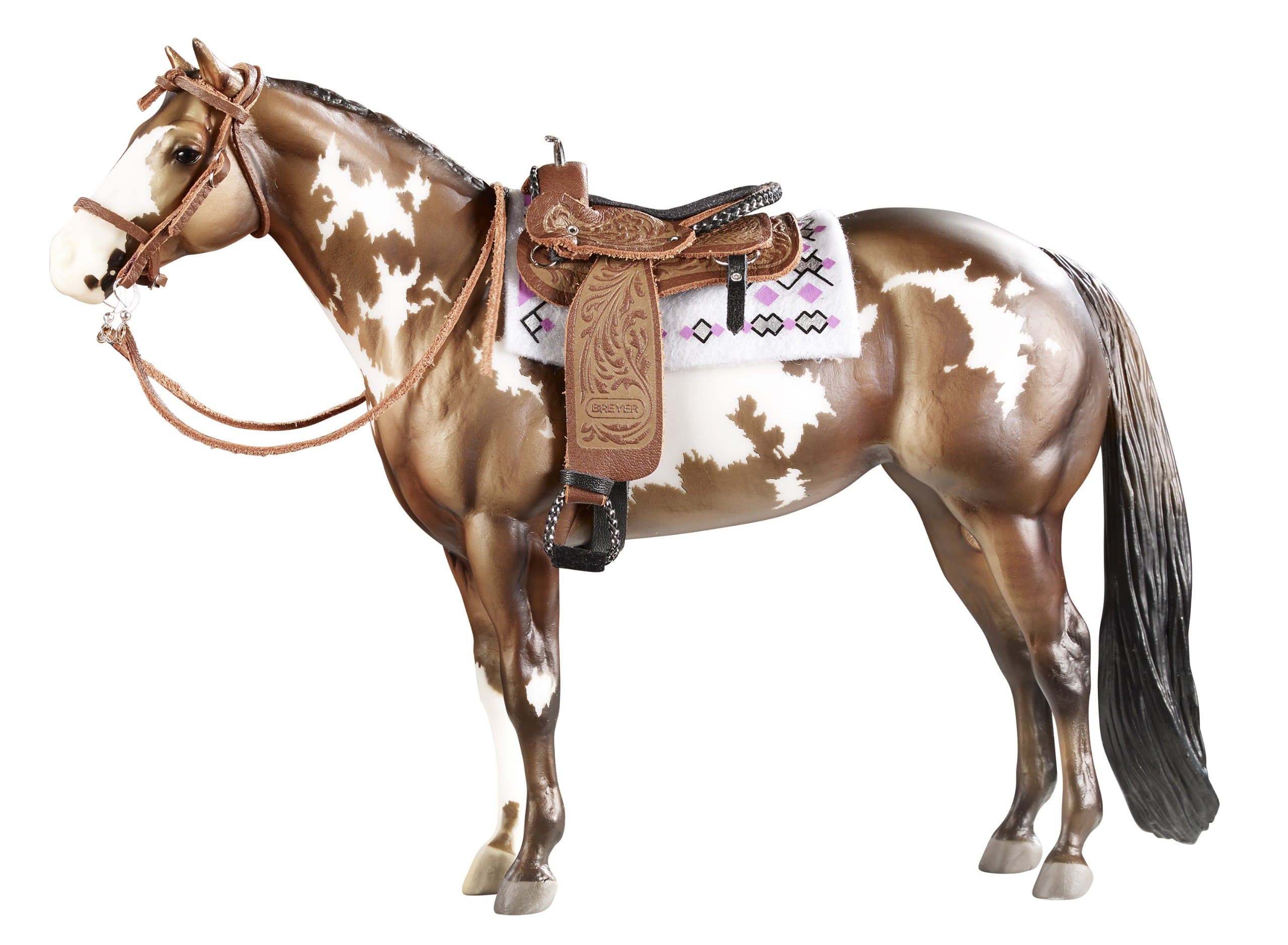 BreyerTraditional Cimarron Western Pleasure Saddle (1:9 Scale), 6.5" L x 7.875" H H