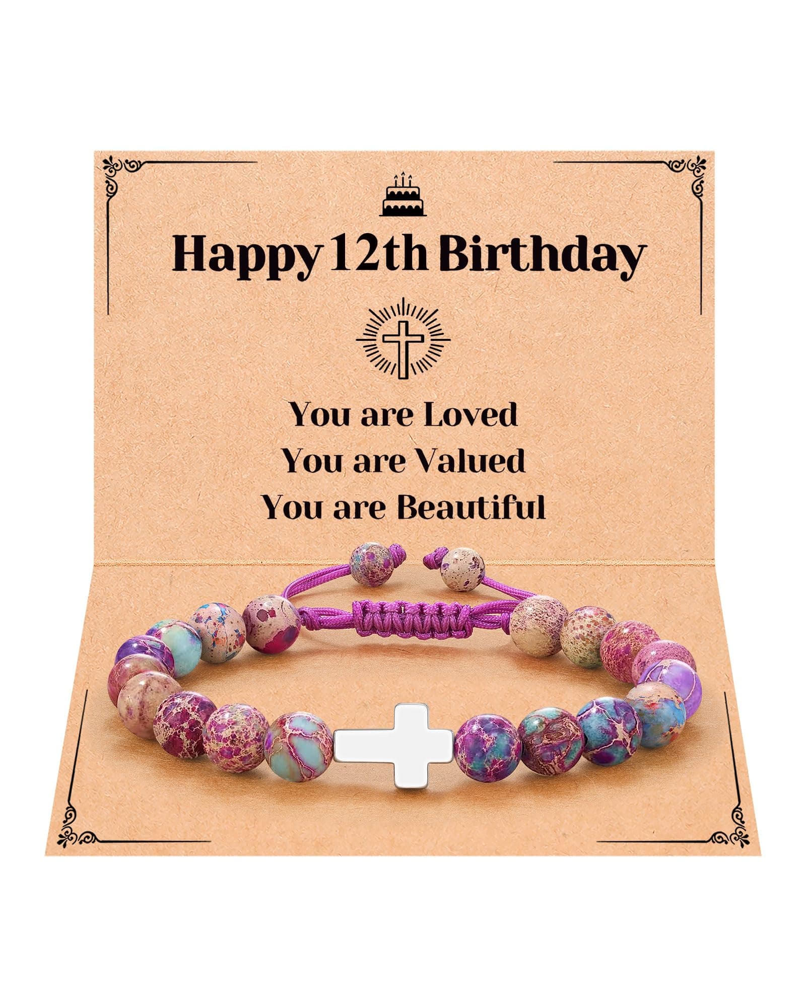 UPROMI Happy 6th/7th/8th/9th/10th/11th/12th/13th/14th Birthday Gifts for Girls Bracelet