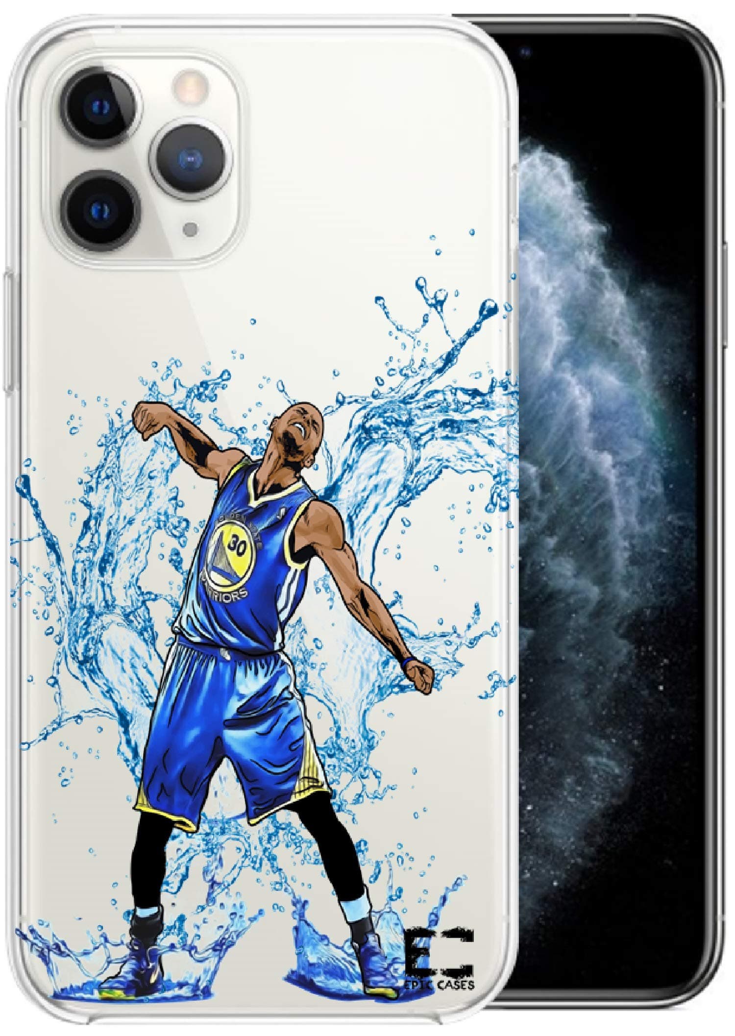 Epic Cases iPhone 6 Plus iPhone 7/iPhone 8 Plus Case Ultra Slim Crystal Clear Basketball Series Soft Transparent TPU Case Cover Apple (Curry Warriors 2, iPhone 6/7/8 Plus)