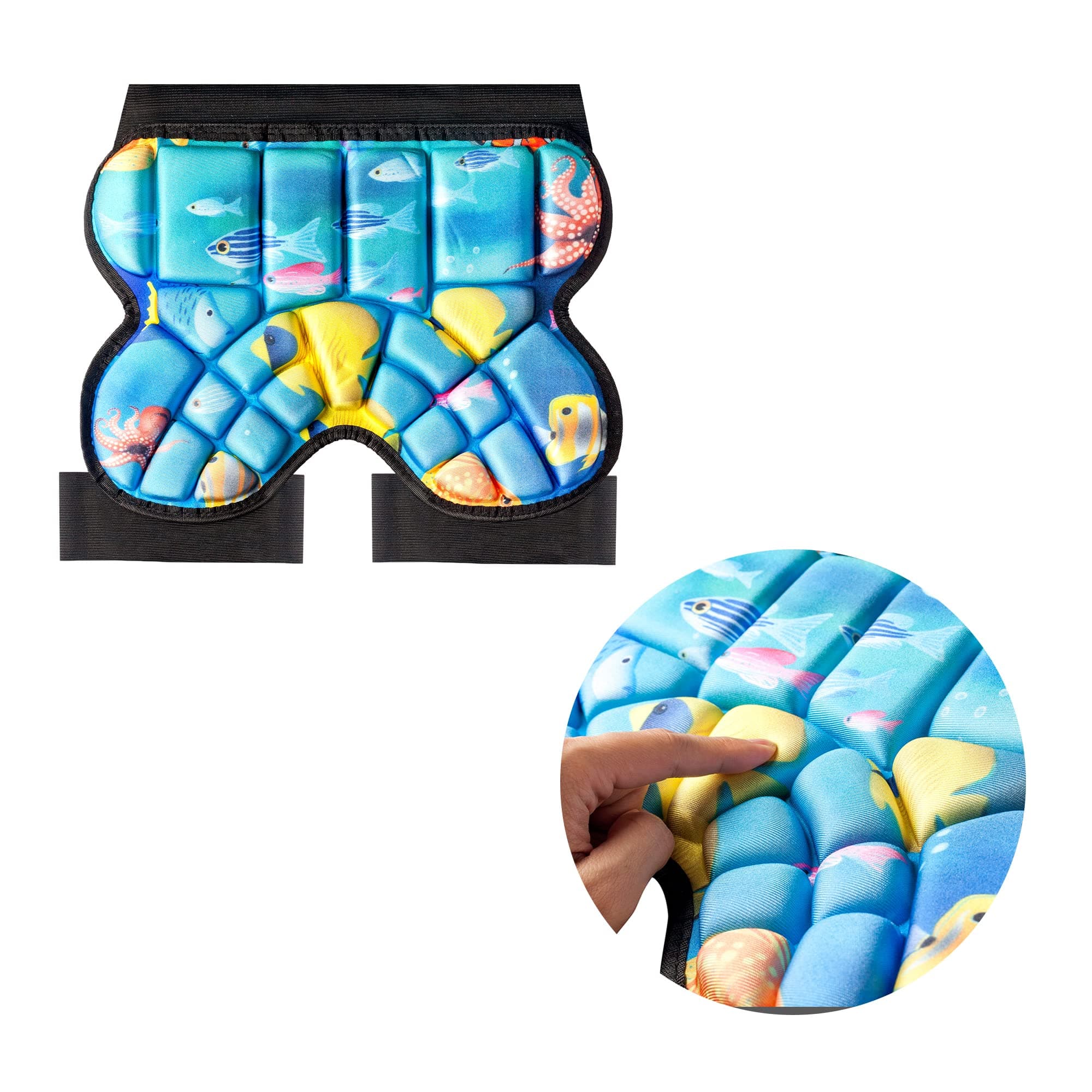 Butt Pads for Skating, 25 mm Thick Bum Protector for Kids (3-7 Years Old) Lightweight, Anti Slip Snowboard Padded Pants, Hip Pads for Ice Skating Ski Skiing Skateboarding Cycling