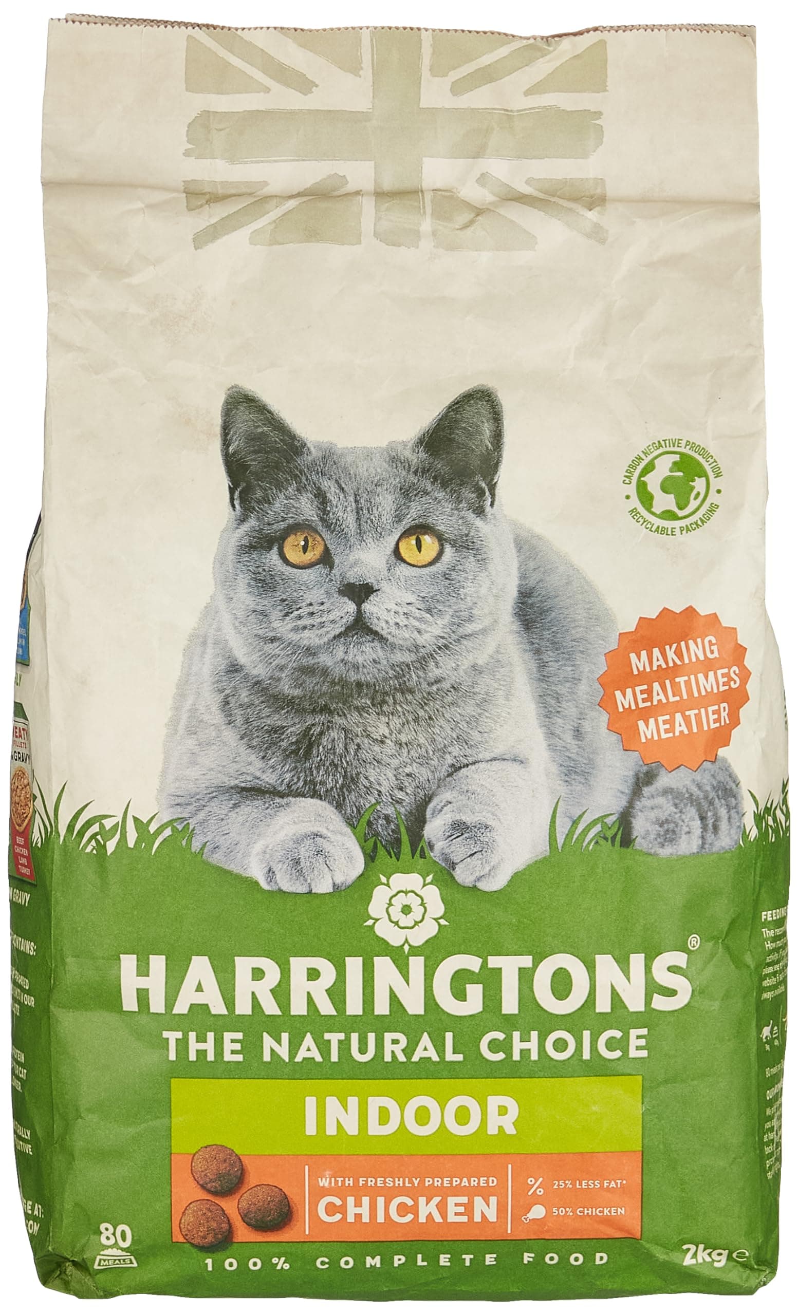 Inspired Harringtons Cat Dry Indoor Chicken 2kg