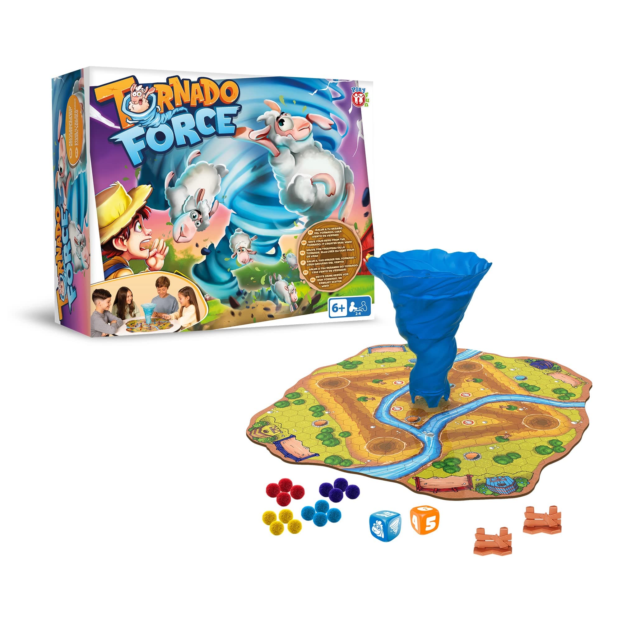 Funskool Games Tornado Force 2-4 Players, Strategic Board Game for Boys and Girls, Family Game, Party Game, Fun Game, Multicolor,Ages : 6 Years +