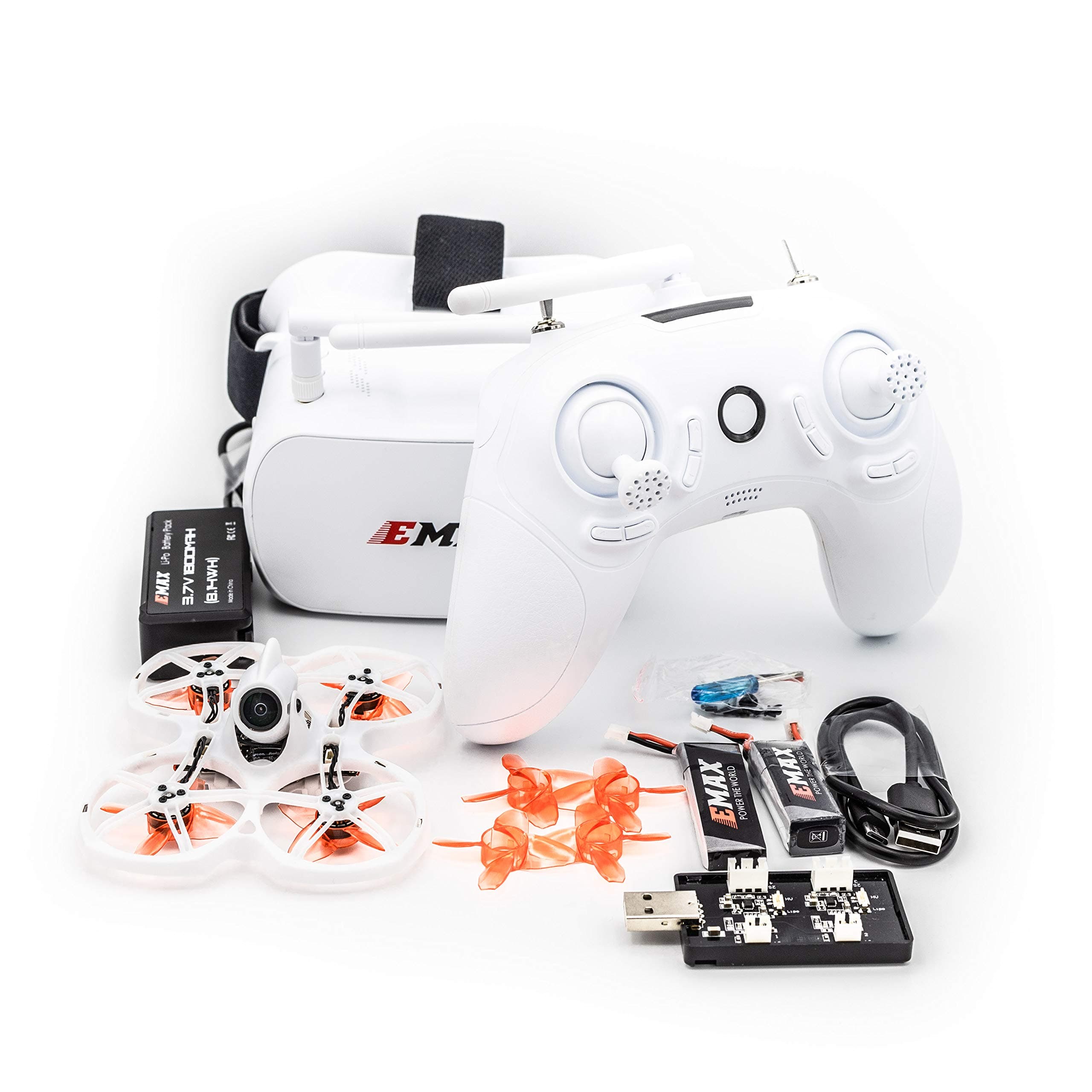 Tiny Hawk EMAX 2 II RTF Kit FPV FRSKY Camera Racing Drone with Goggles and Controller for Kids and Racubg Beginners