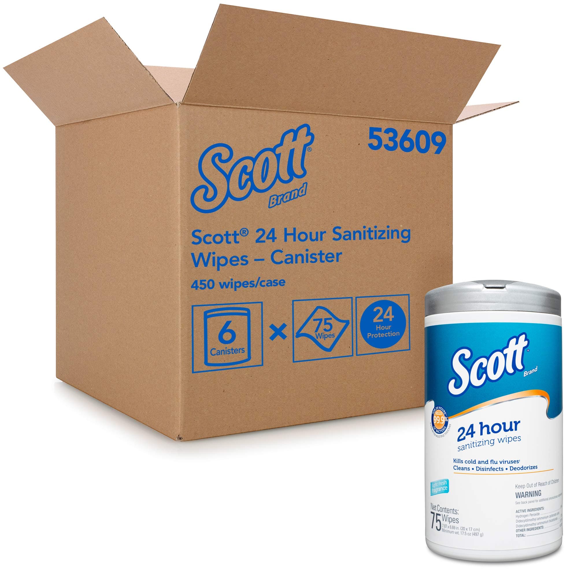 Scott 24 Hour Sanitizing Wipes