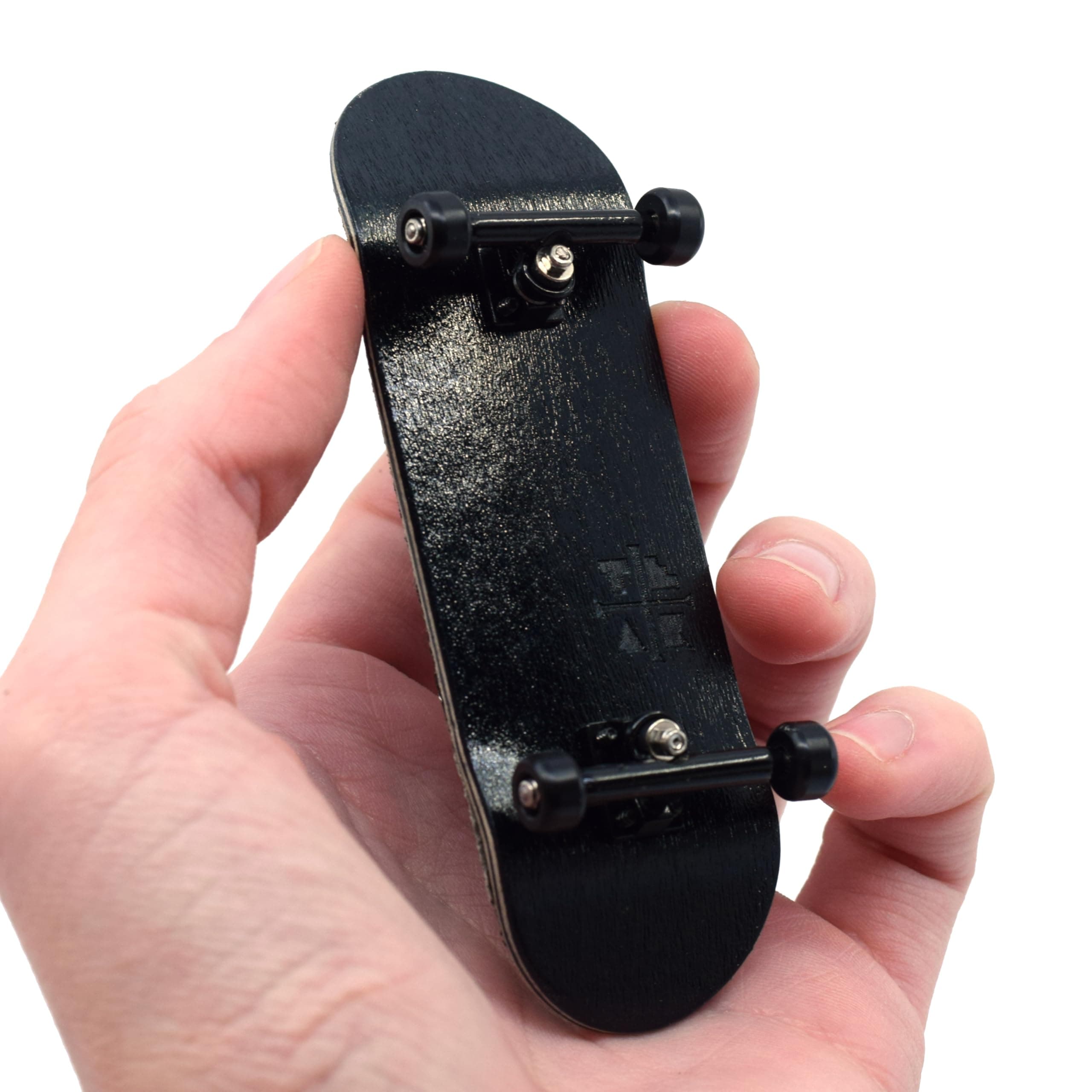 32mm Pro Fingerboard Complete - Fully Assembled with Pro Level Components - Pro Shaped Wooden Deck (32x97mm), UltraSpin Bearing Wheels, Prodigy Gen2 Trucks - All Blacks