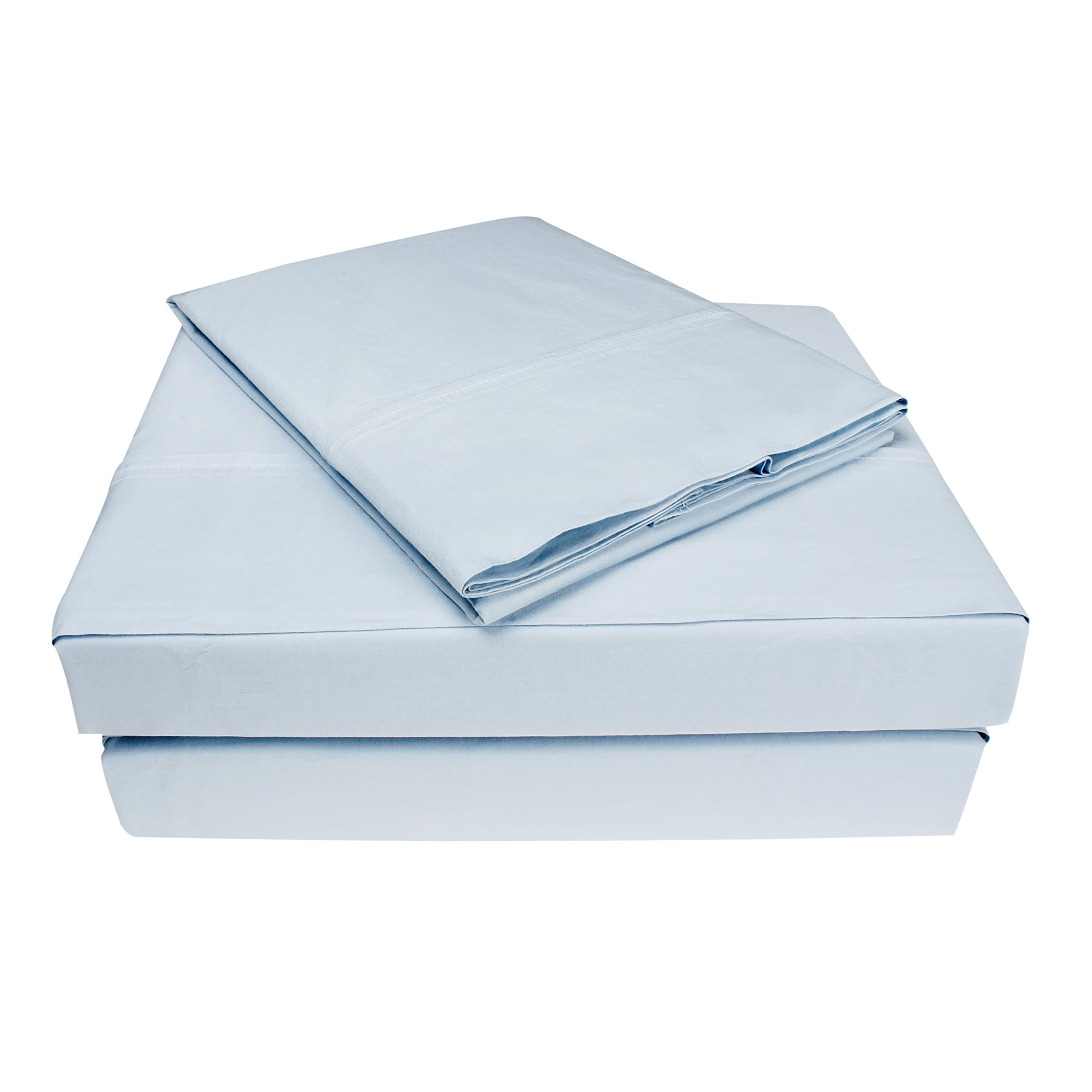 Percale Sheets, 100% Cotton ,Deep Pocket, Luxury Bedding, 4" Z Hem,Vintage Wash Finish,Deep Pocket, Luxury Bedding,Ultra Resistant and Smooth, Full Sheet Set, COASTAL BLUE