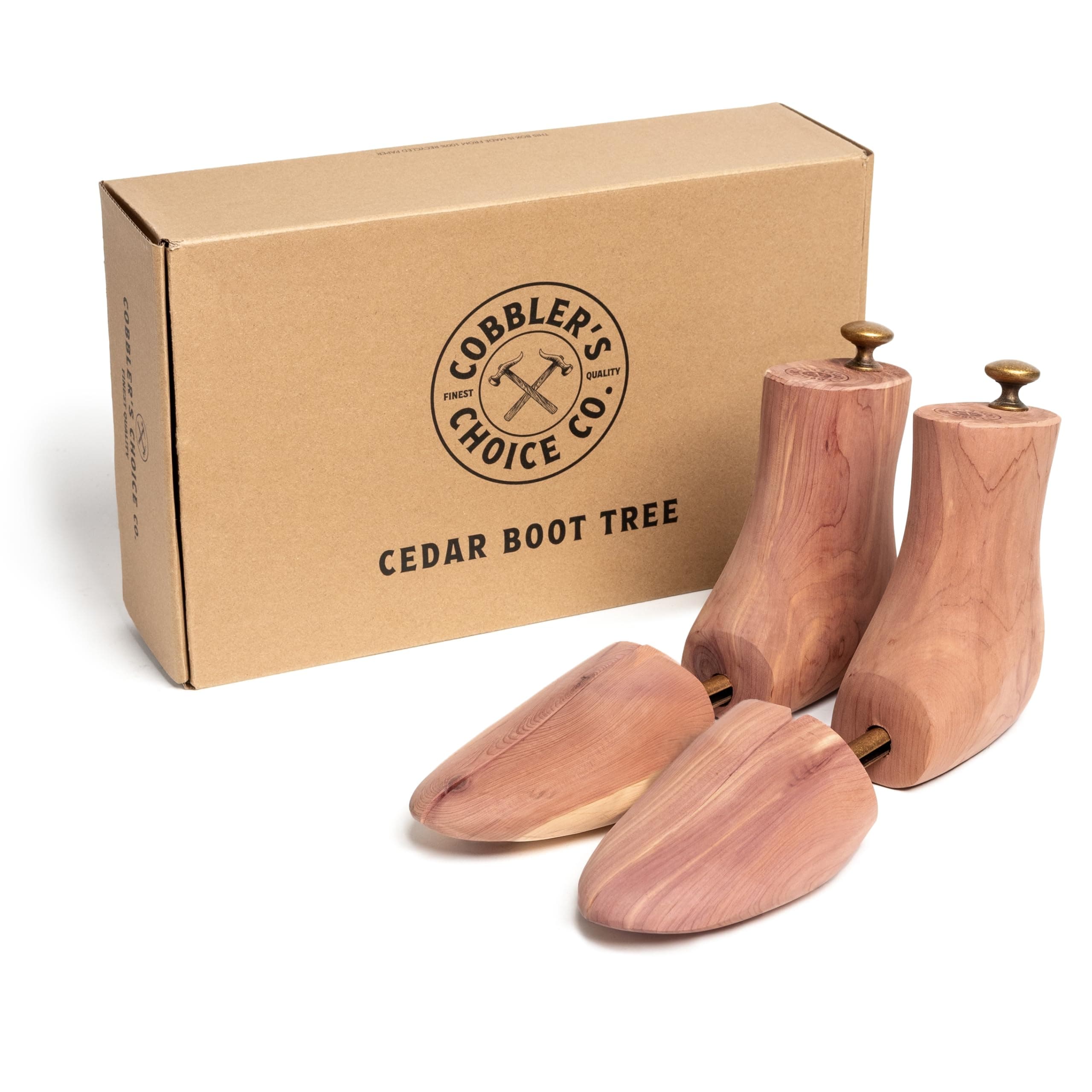 Cobbler's Choice Men's Cedar Boot Tree - All Natural Aromatic Cedar Wood - Premium Construction & Unbeatable Quality