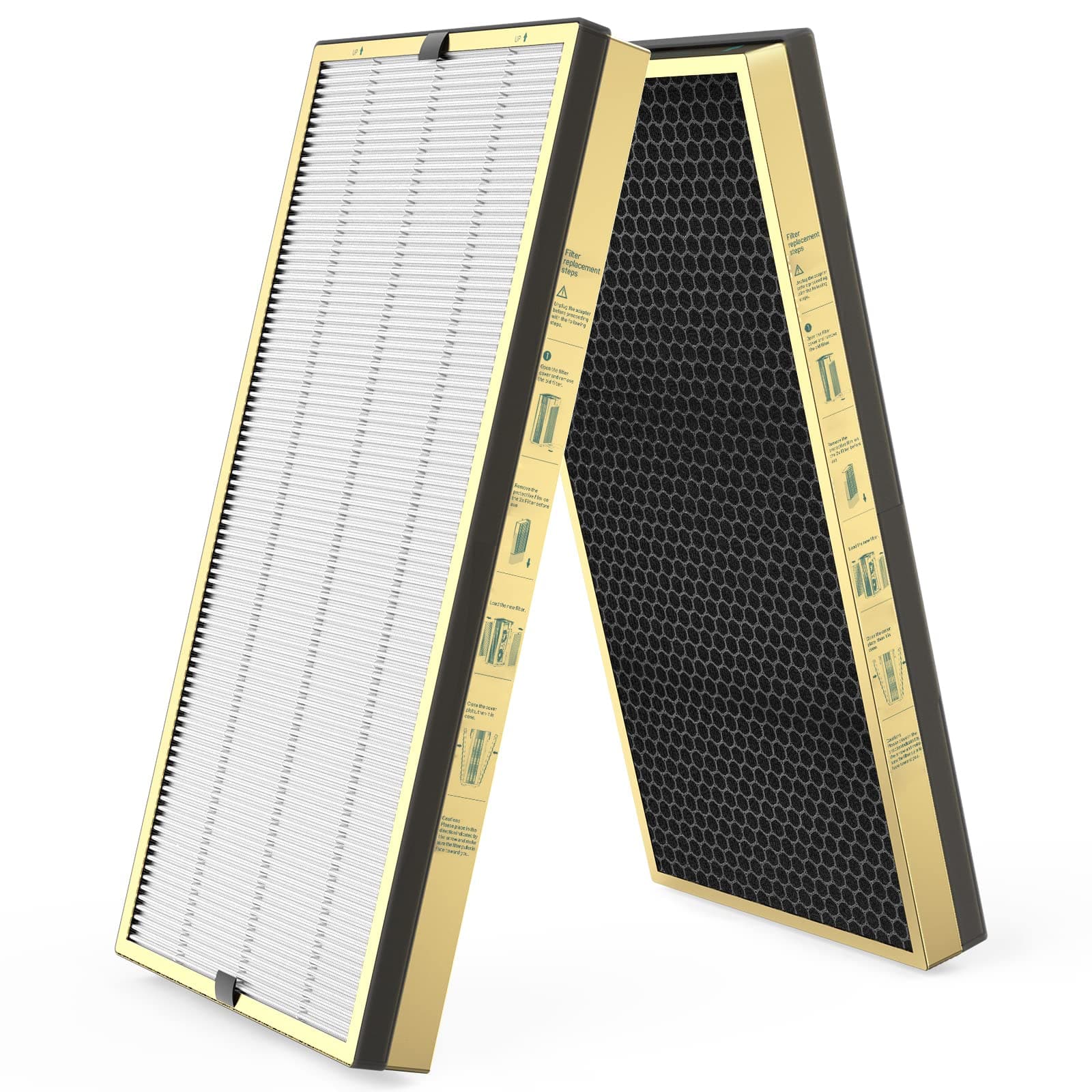 Jafnda JF999 Replacement Filter, 2 Pack Specialized Odor Filters, with 3.74 lb Modified Activated Carbon, Remove Ammonia, Amine, Mercaptan, Pet, Body, Cooking Odor and Smoke Smell