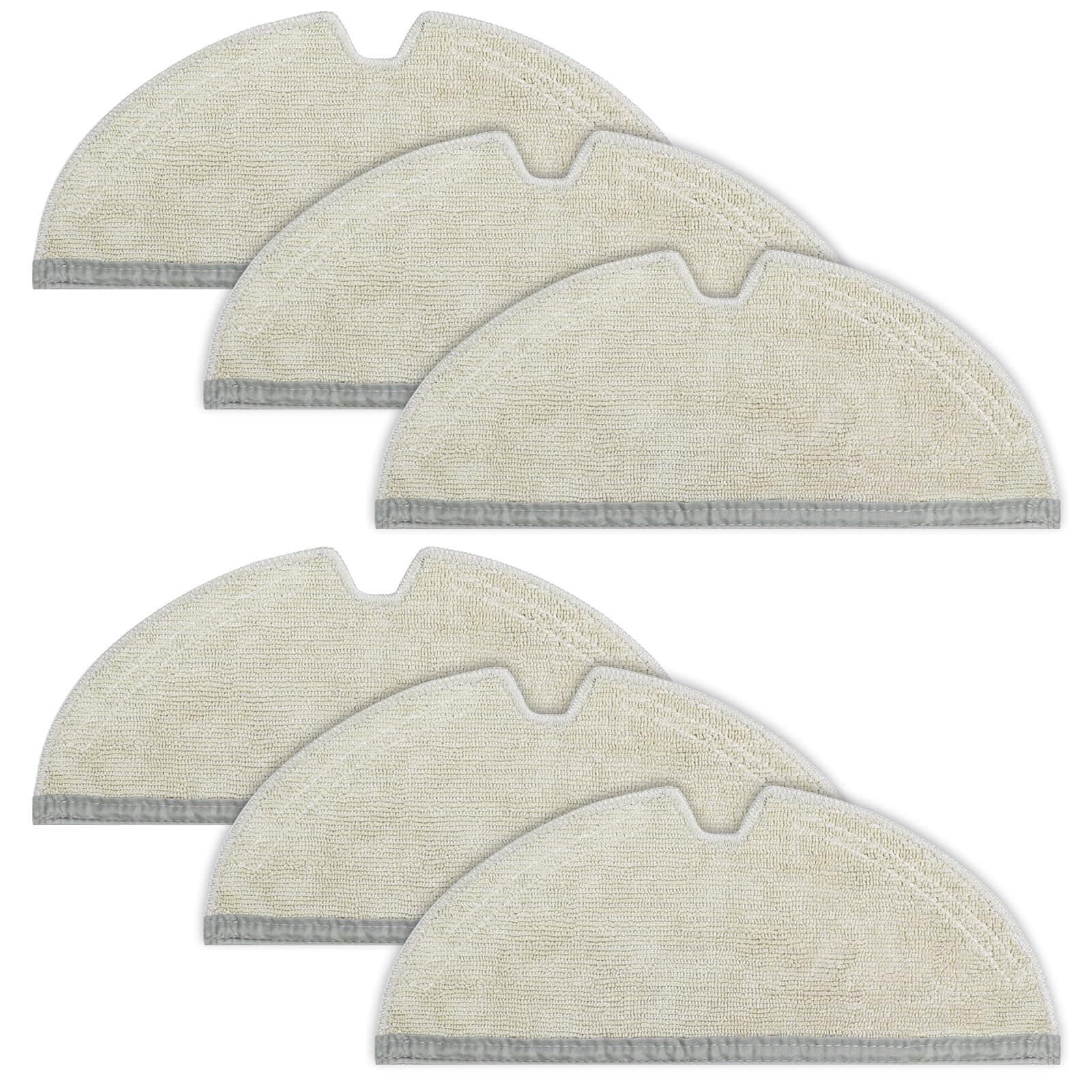 VIEWALL 6 Packs Reusable Microfiber Mop Cloth Compatible with Roborock E Series, Q5, Q5 Pro, Q5 Pro+, Q7, Q7Max, Q8Max,Q8Max+,S5, S5 Max, S6, S6 Pure Robot Vacuum Cleaner(Not for Q7 M5, S8, S7, Q10)