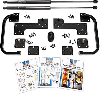 Full (Double) Size DIY Murphy Bed Hardware Kit – Vertical Wall Bed Space-Saving - Budget-Friendly DIY Setup - Made in USA - Hide Away Design Murphy Bed Hardware - Bed Lift Mechanism