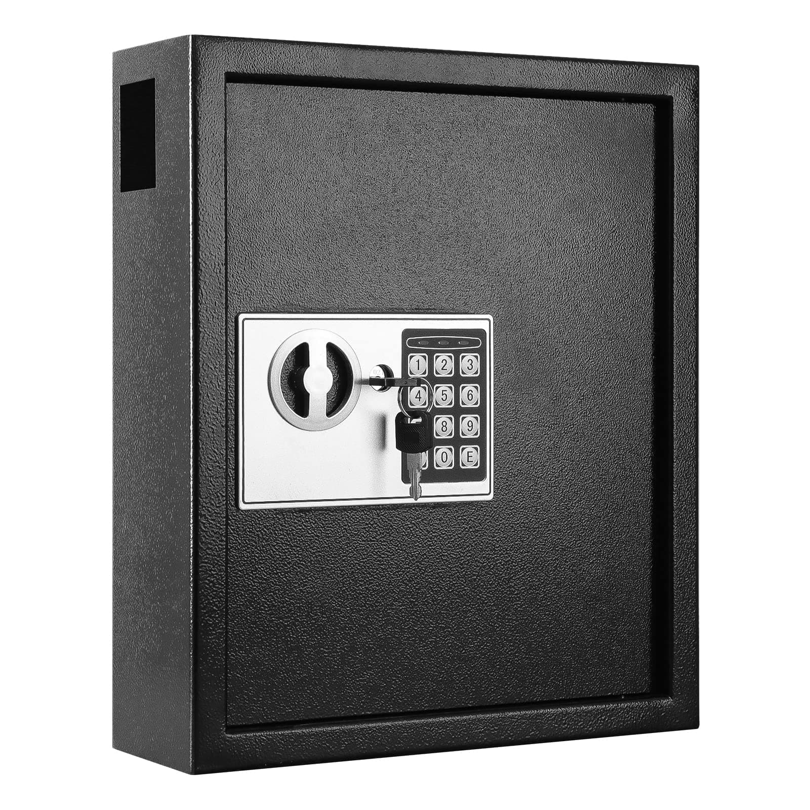 KYODOLED Electronic 60-Key Cabinet Wall-Mounted Digital Key Safe, Key Lock Box, Large Security Key Box for Keys Holder, Heavy-Duty Combination Lock Storage Box, 14.3'' X 12'' X3.94'' (Black, 60 Keys)