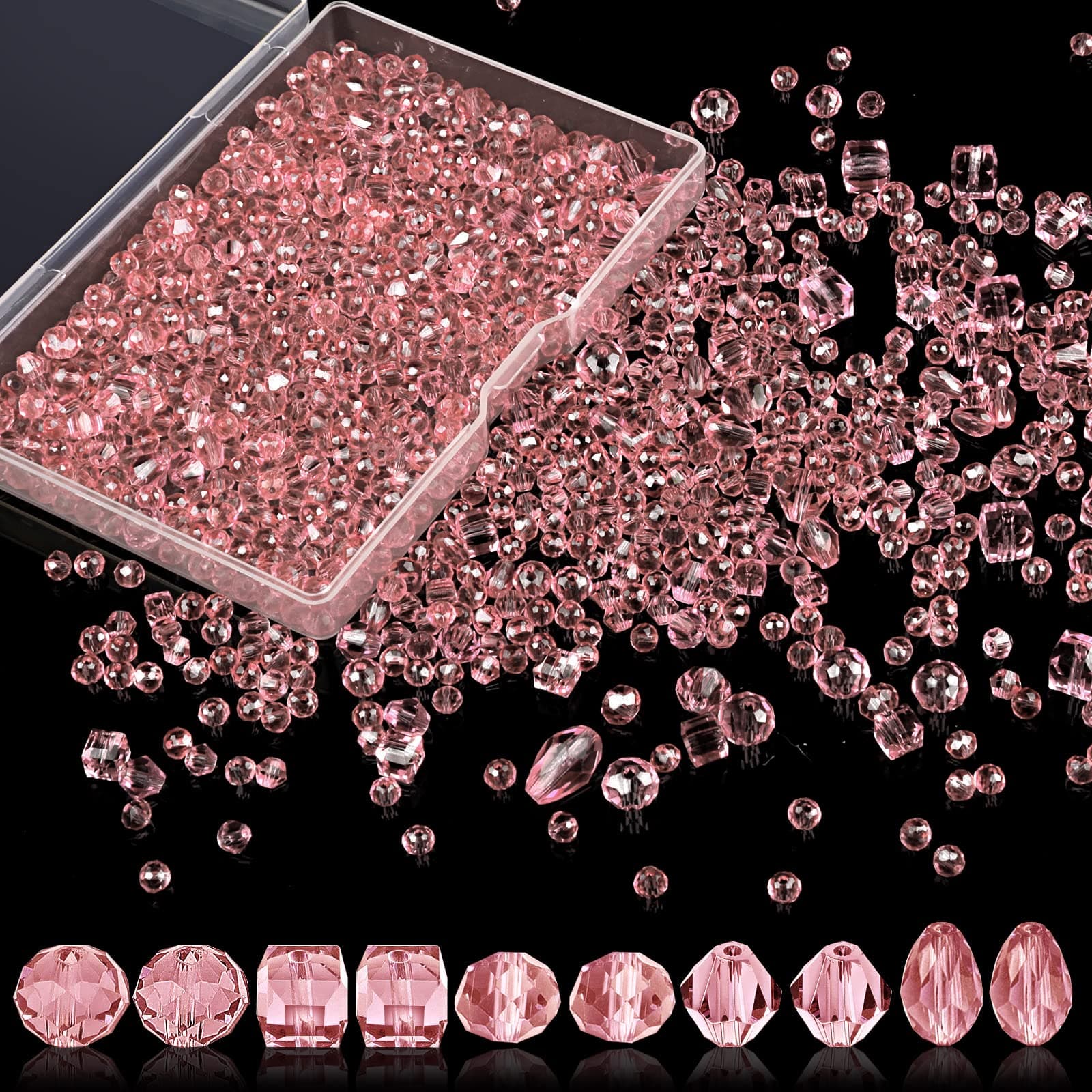 Pink Crystal Beads