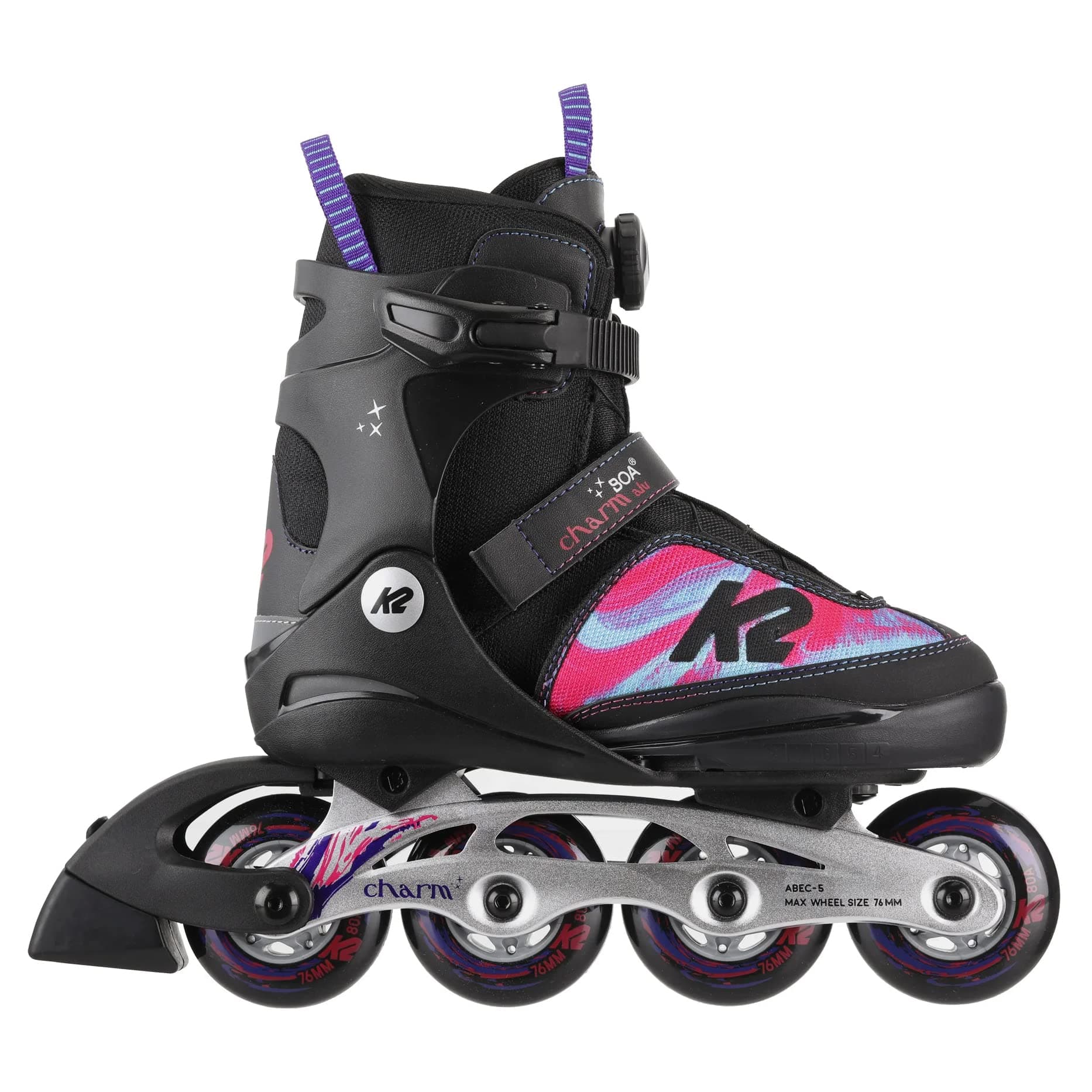Charm Boa ALU Girls Adjustable Inline Skates