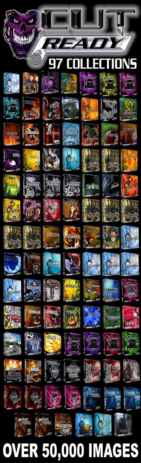 LARGEST VECTOR CLIP ART COLLECTION ON THE WEB! 97 AMAZING COLLECTIONS WITH 50,000+ IMAGES Vector Clipart Vinyl Cutter Plotter Clip Art Images Sign Design Artwork-EPS Vector Art Software