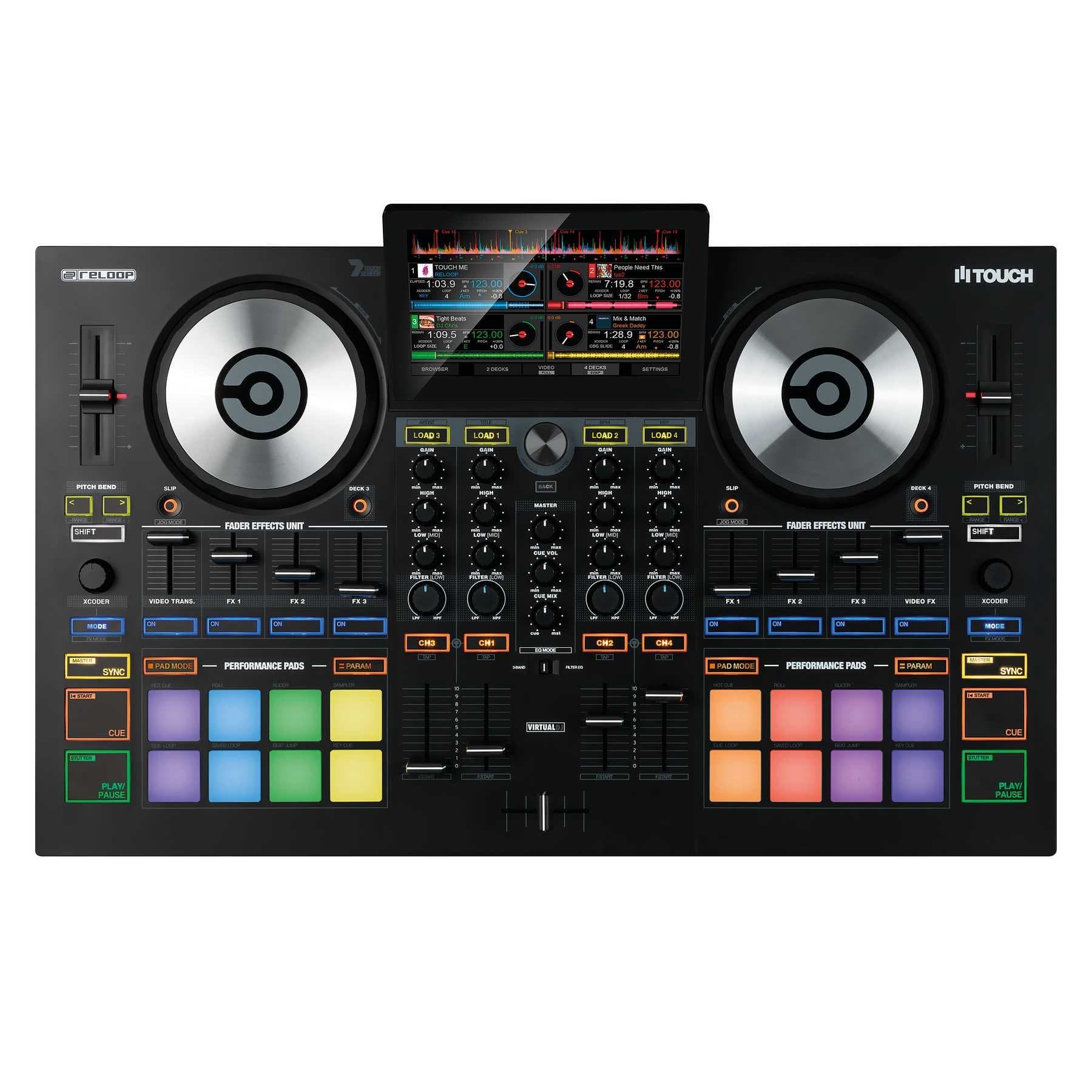 Reloop TOUCH DJ Controller with Integrated 7-Inch Touchscreen