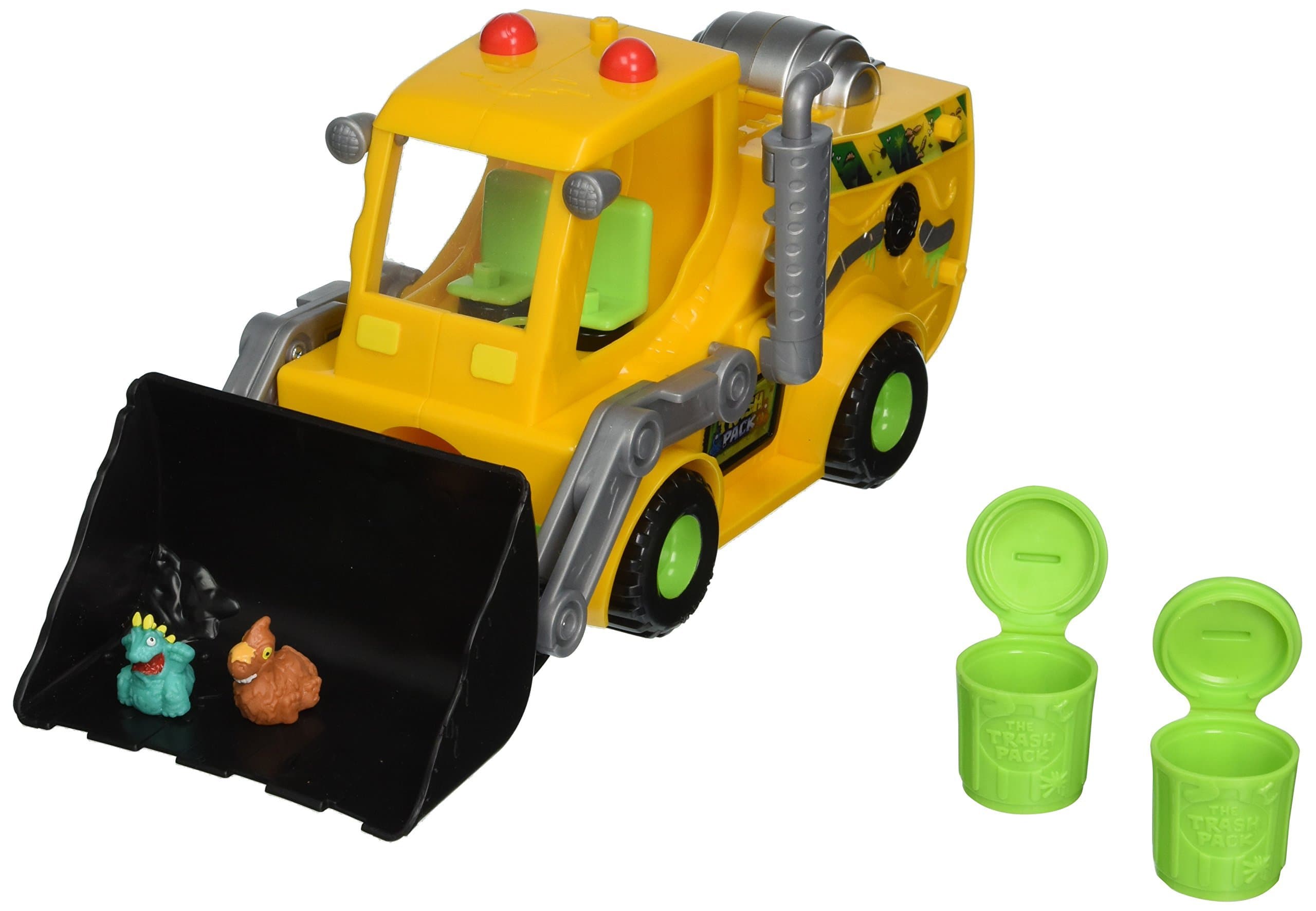 The Trash Pack Series - The Load n’ Launch Bulldozer Set - Playset Toy Includes 2 New Exclusive Gang Trashies