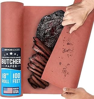 Pink Kraft Butcher Paper Roll - 18 Inch x 100 Feet (1200 Inch) - Food Grade Peach Wrapping Paper for Smoking Meat of all Varieties Ð Unbleached, Unwaxed and Uncoated - Made in USA