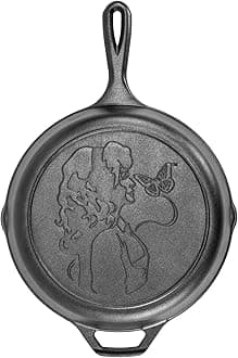Lodge 10.25 Inch Dolly Parton Pre-Seasoned Cast Iron Stamped Skillet - Signat...