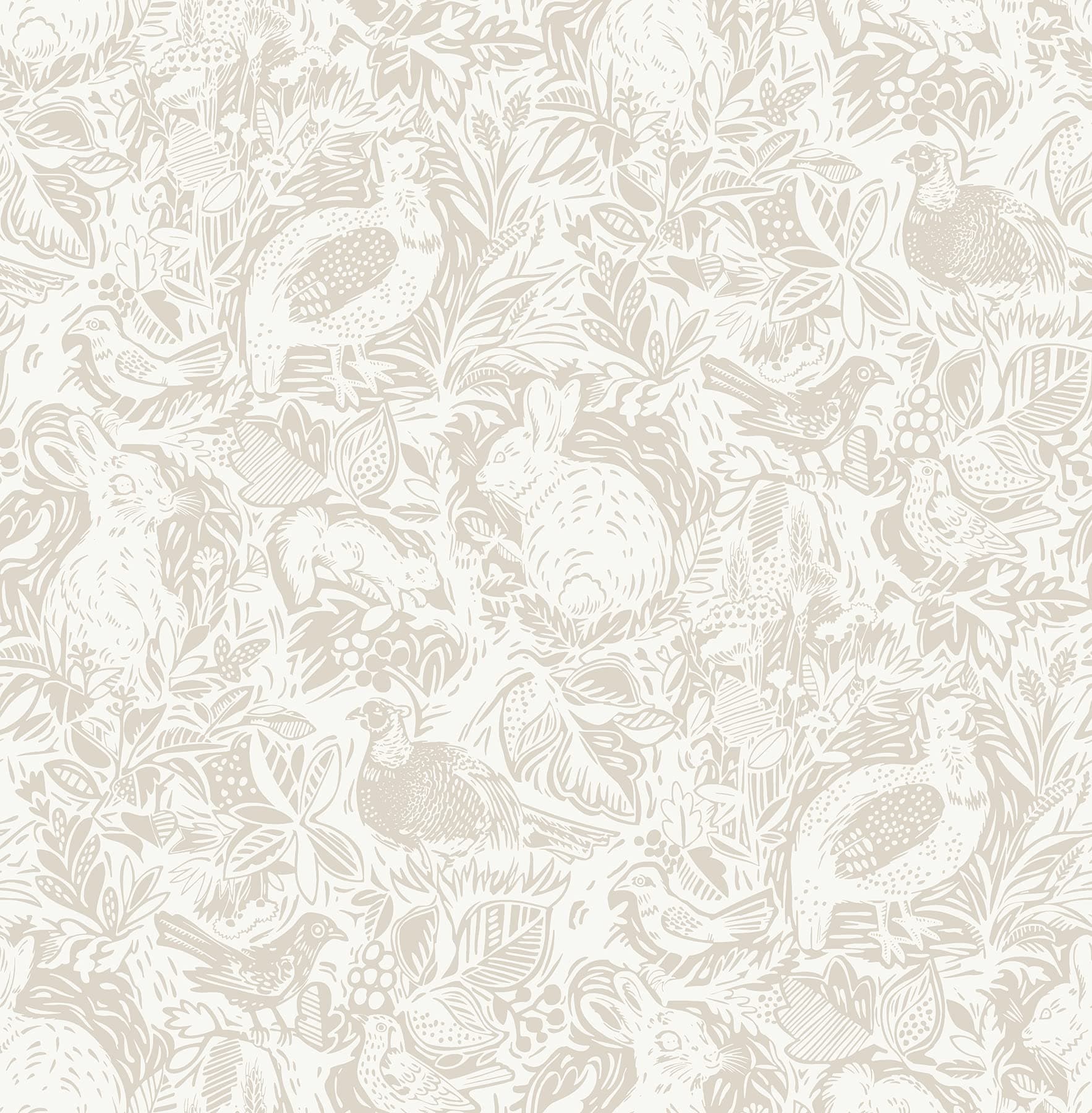 Cream Terrene Peel & Stick Wallpaper