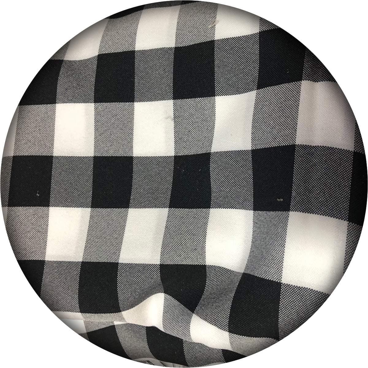 5 Yards Checker Fabric 60" Wide Gingham Buffalo Check Tablelcoth Fabric Decoration White/Black