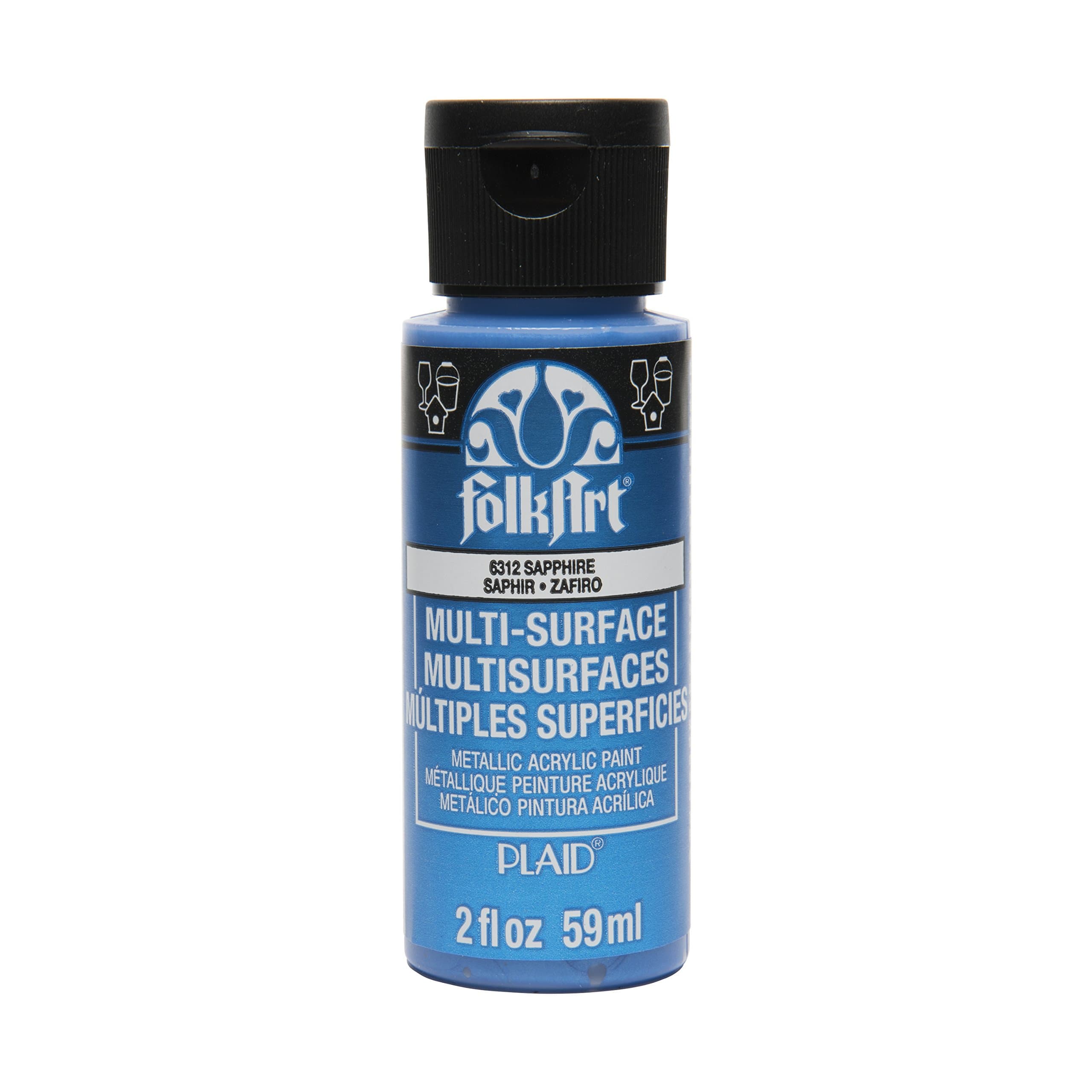 Multi-Surface Metallic Paint in Assorted Colors (2 oz), Metallic Sapphire
