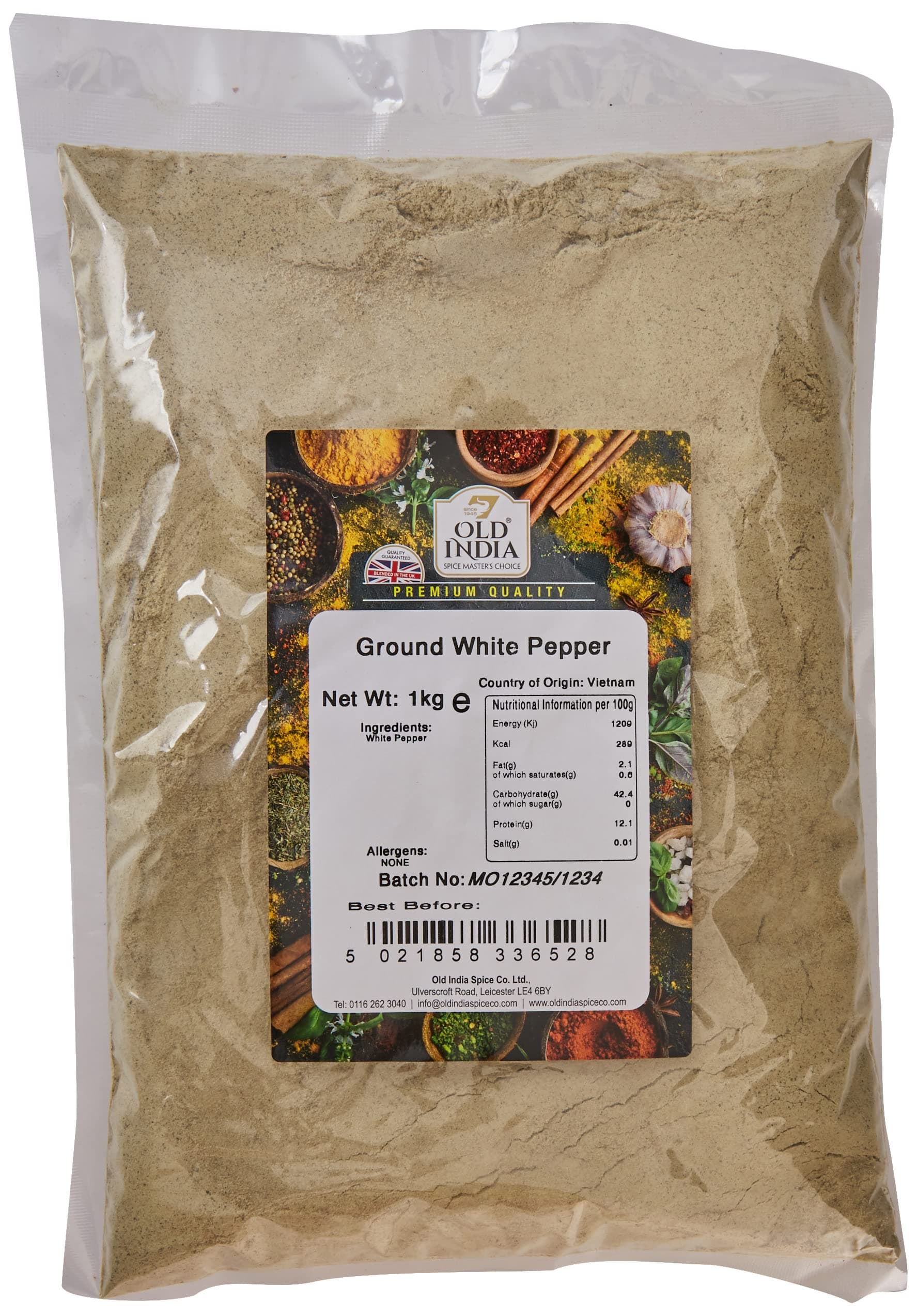 Old India Ground White Pepper 1kg