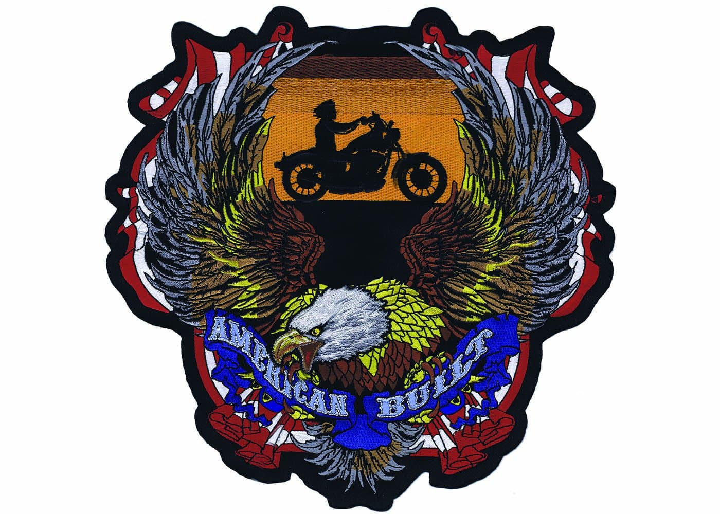Lethal Threat (LT30137 American Built Biker Embroidered Patch (11" x 11")