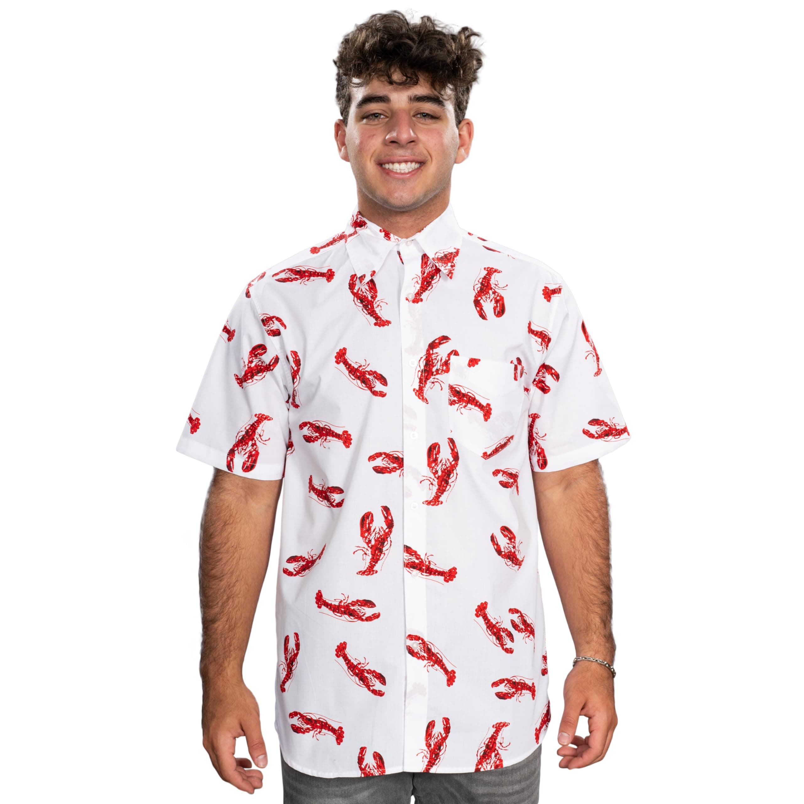 Cosmo Kramer Lobster Button-Up White Shirt