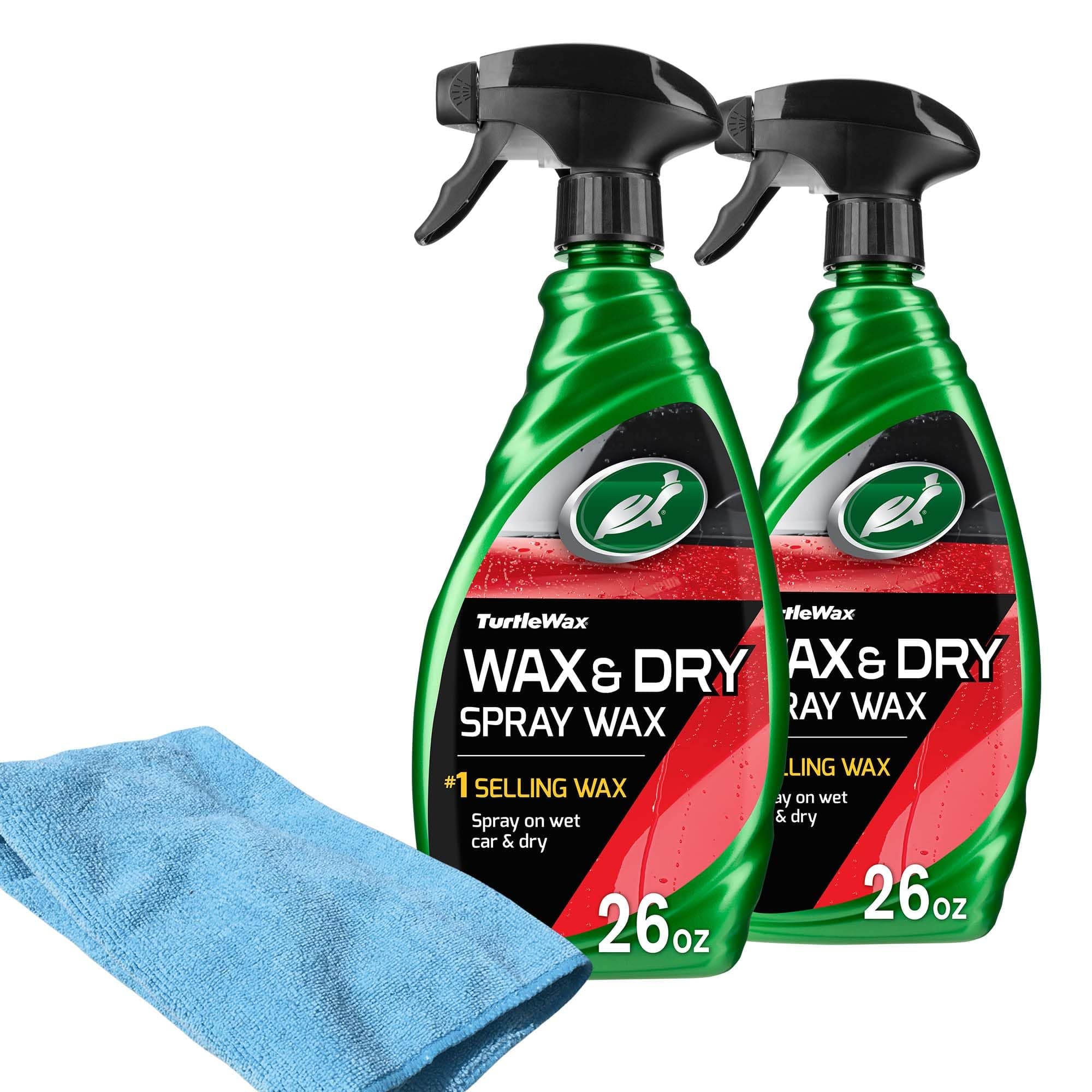 50834 1-Step Wax & Dry-26 oz. Double Pack with Microfiber Towel, 52. Fluid_Ounces, 2 Pack