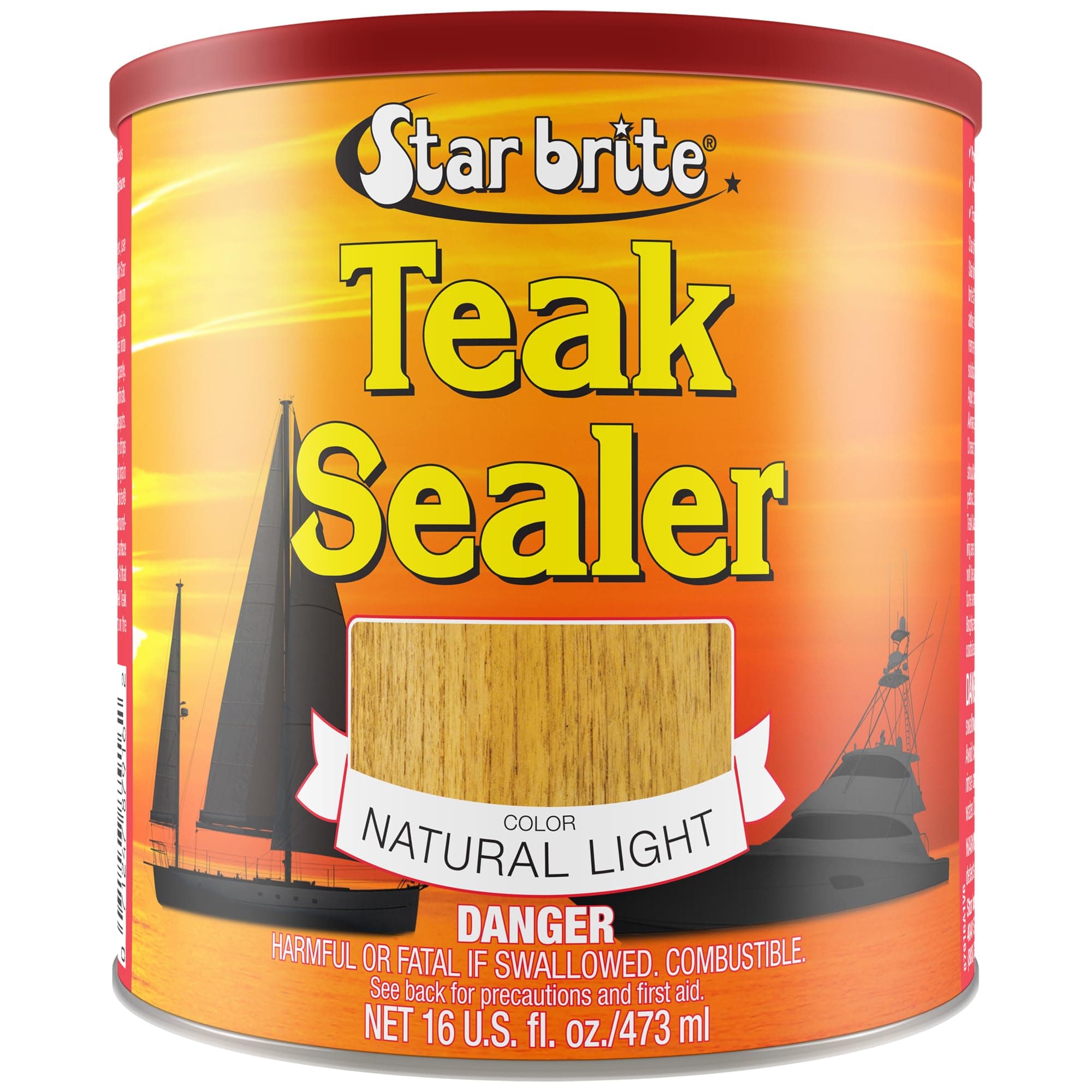 STAR BRITE Teak Sealer - No Drip, No Splash Formula - One-Coat, Durable Protection for All Fine Woods - Perfect for Outdoor Furniture & Marine Use - Natural Light 16 OZ (087916)