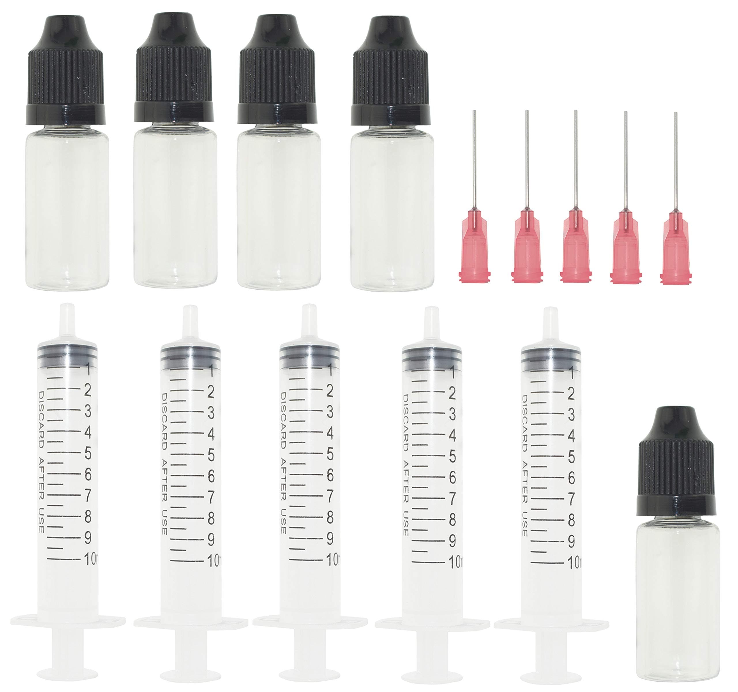 Craft Syringe with Blunt Tip Needle + Storage Bottles - Great for Liquid Measurement and Storage