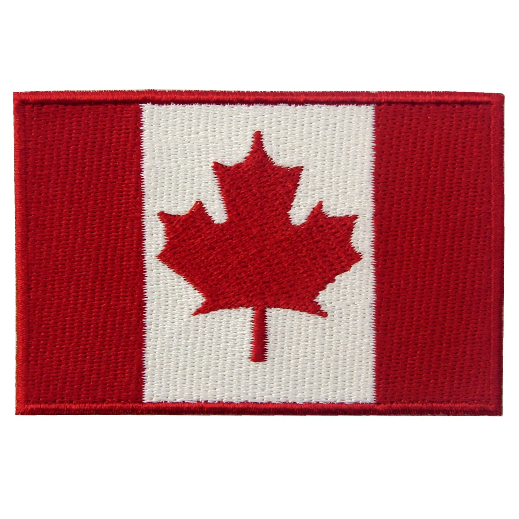 EmbTao Canada Flag Embroidered Patch Canadian Maple Leaf Iron On Sew On National Emblem