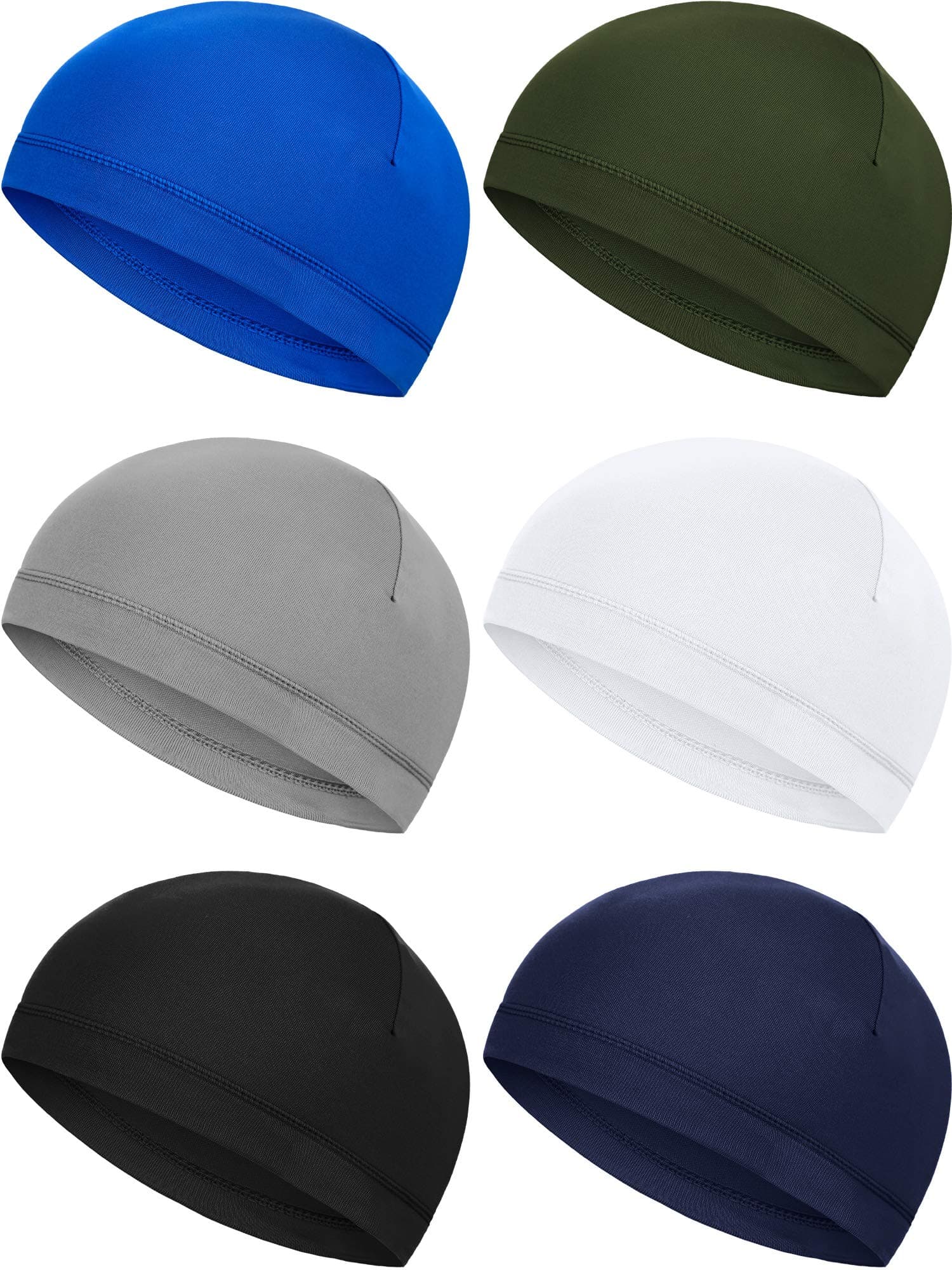 6 Pcs Classic Cooking Hard Hat Liner Skull Caps