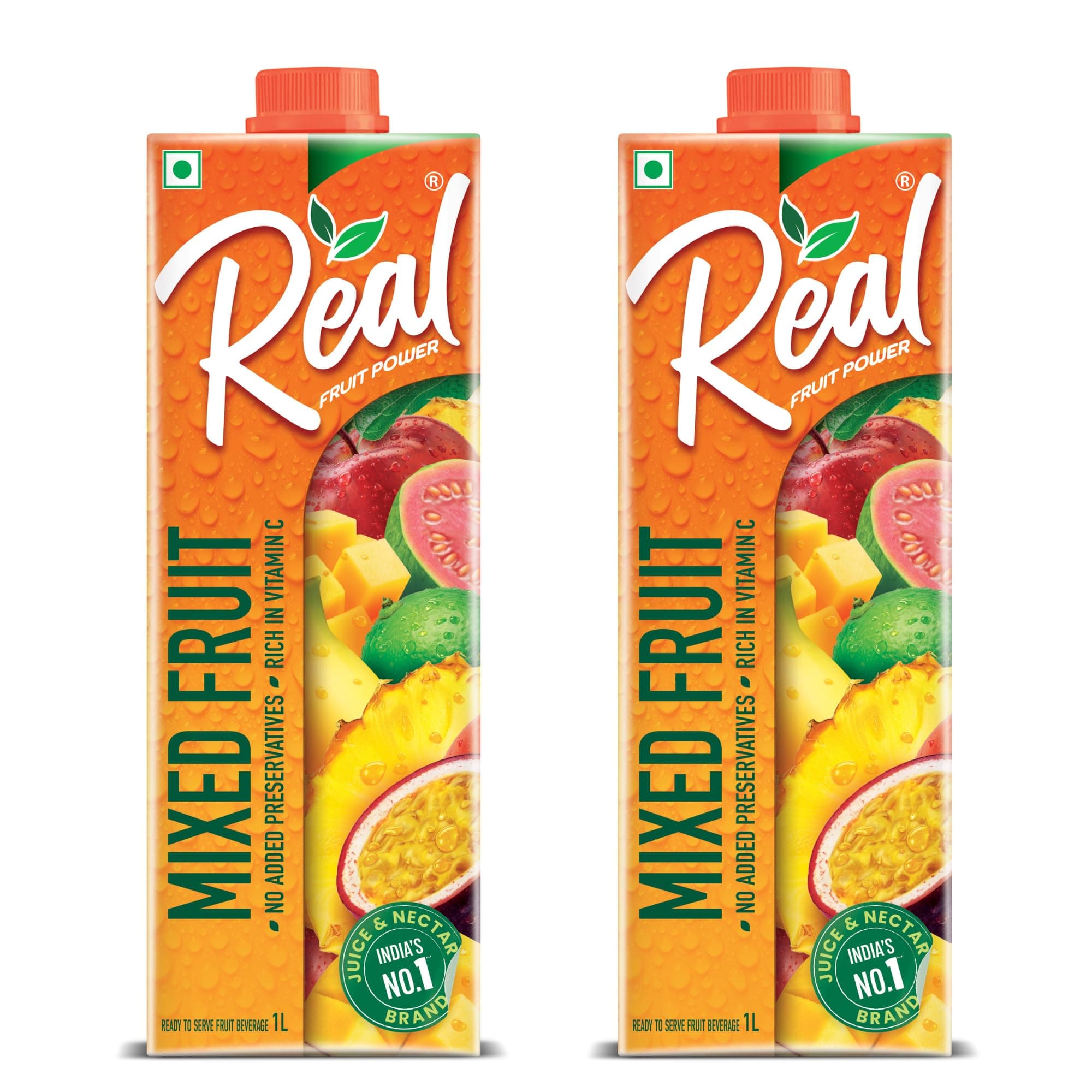 Real Fruit Power, Mixed Fruit, 1L (Pack of 2)